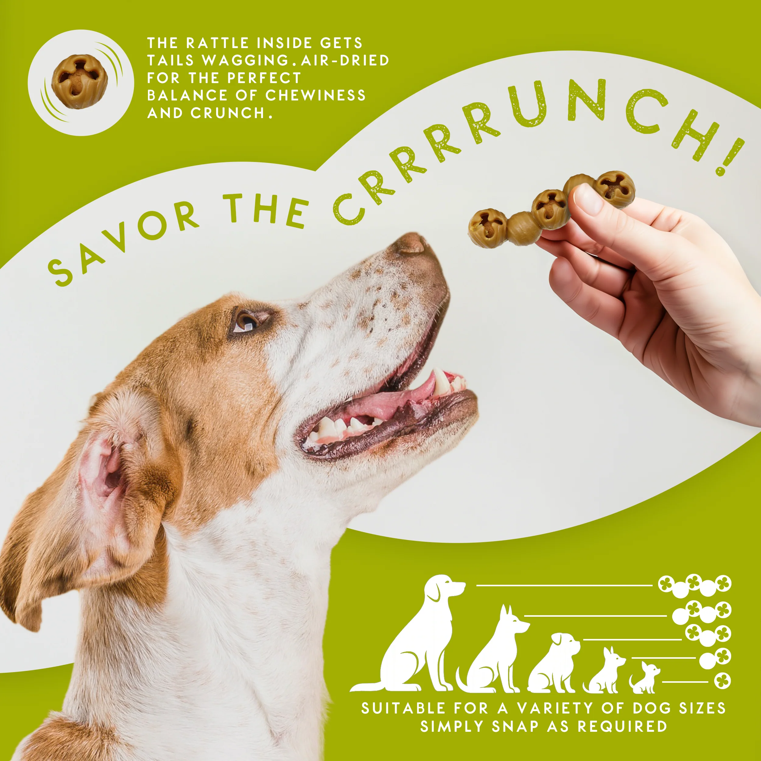 Elkwood Rattlesnaps Peanut & Pumpkin Dental Chew with Chicken | 50g x 10-Pack - Image 5