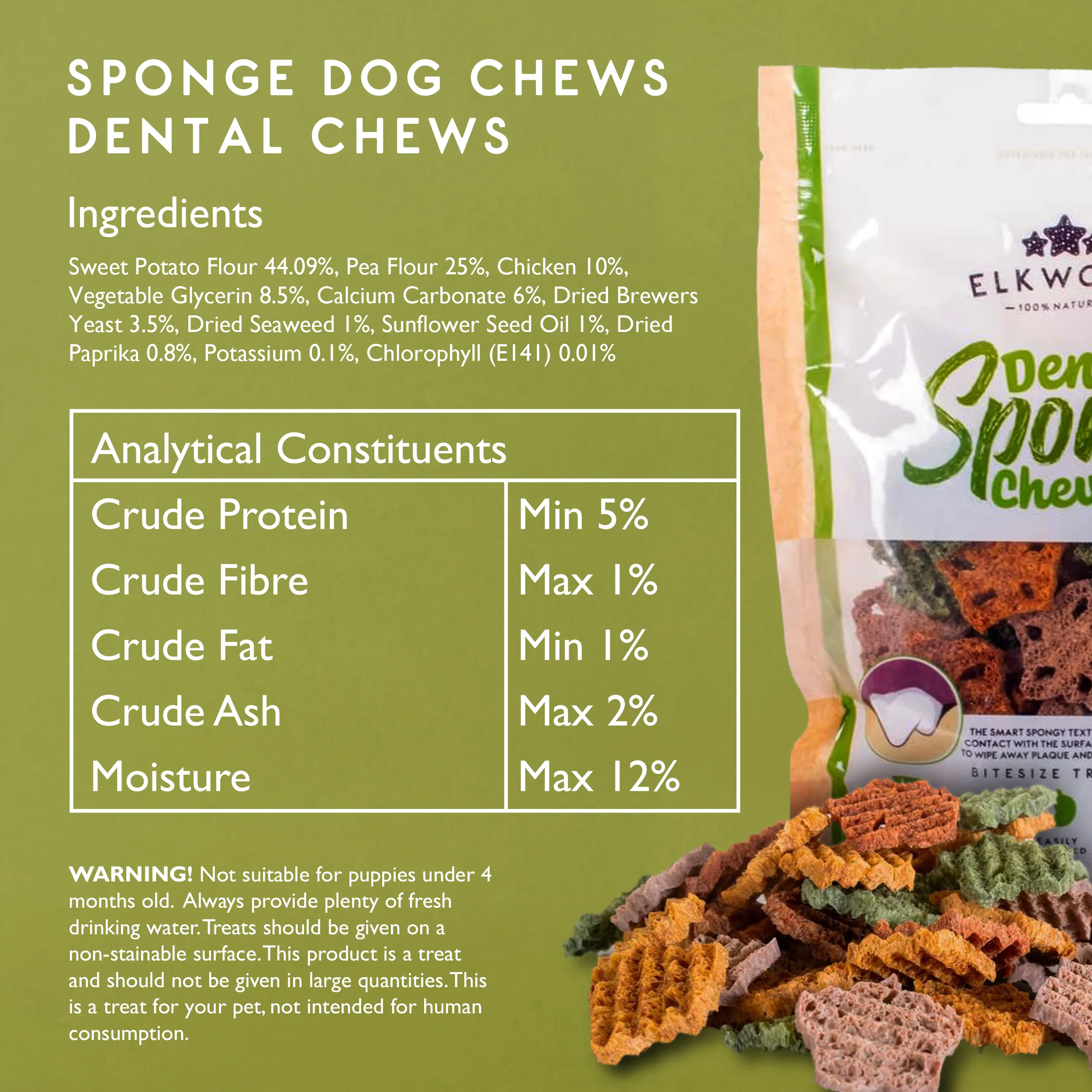Elkwood Sponge Dental Training Treats | 100g - Image 7