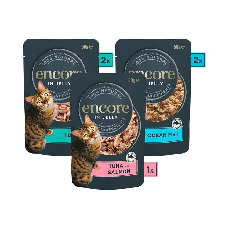 Encore Adult Wet Cat Food Pouch - Fish Selection in Jelly - Image 3