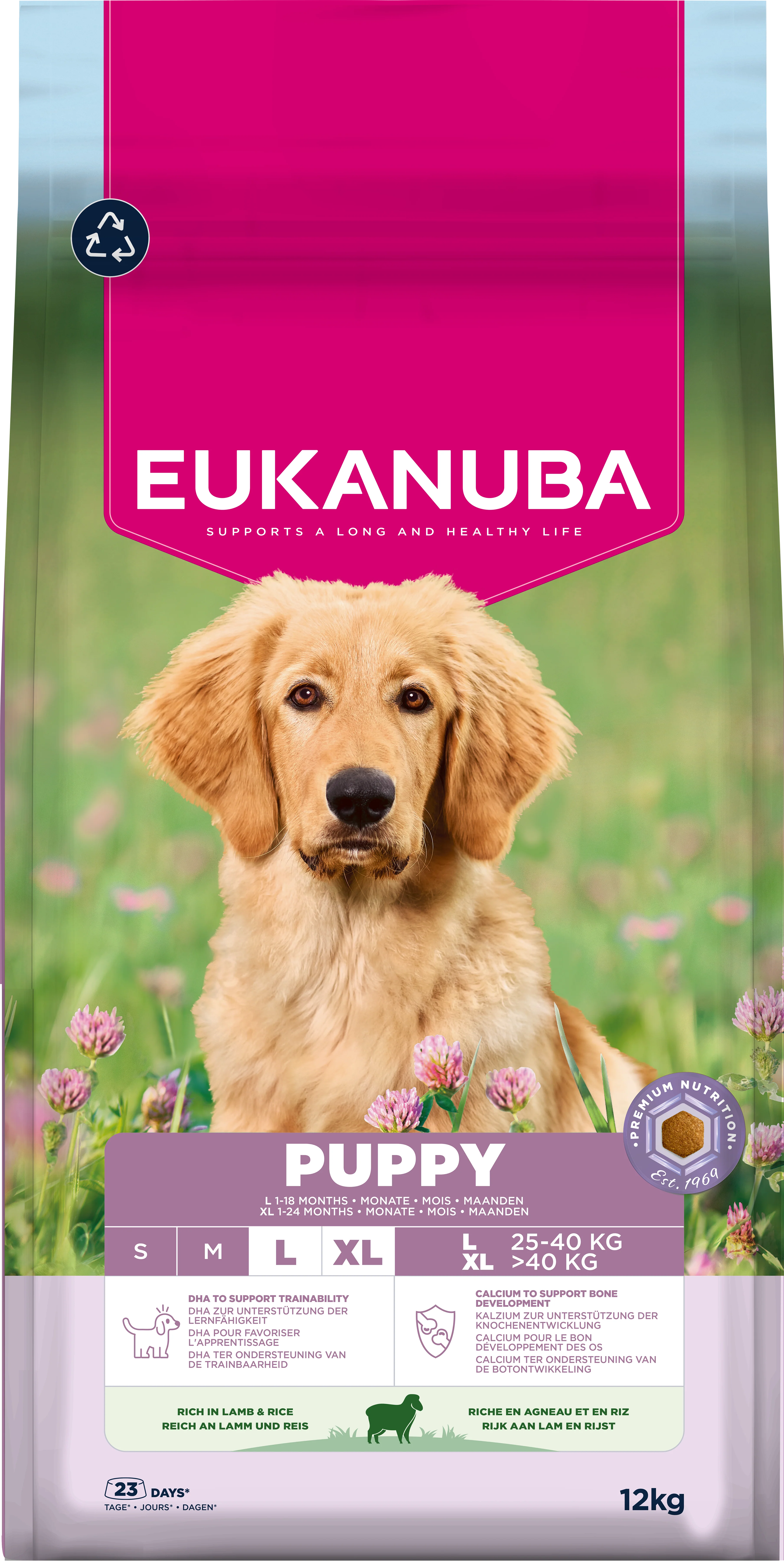 Eukanuba Puppy & Junior Large Breed Dry Dog Food - Lamb & Rice - Image 2