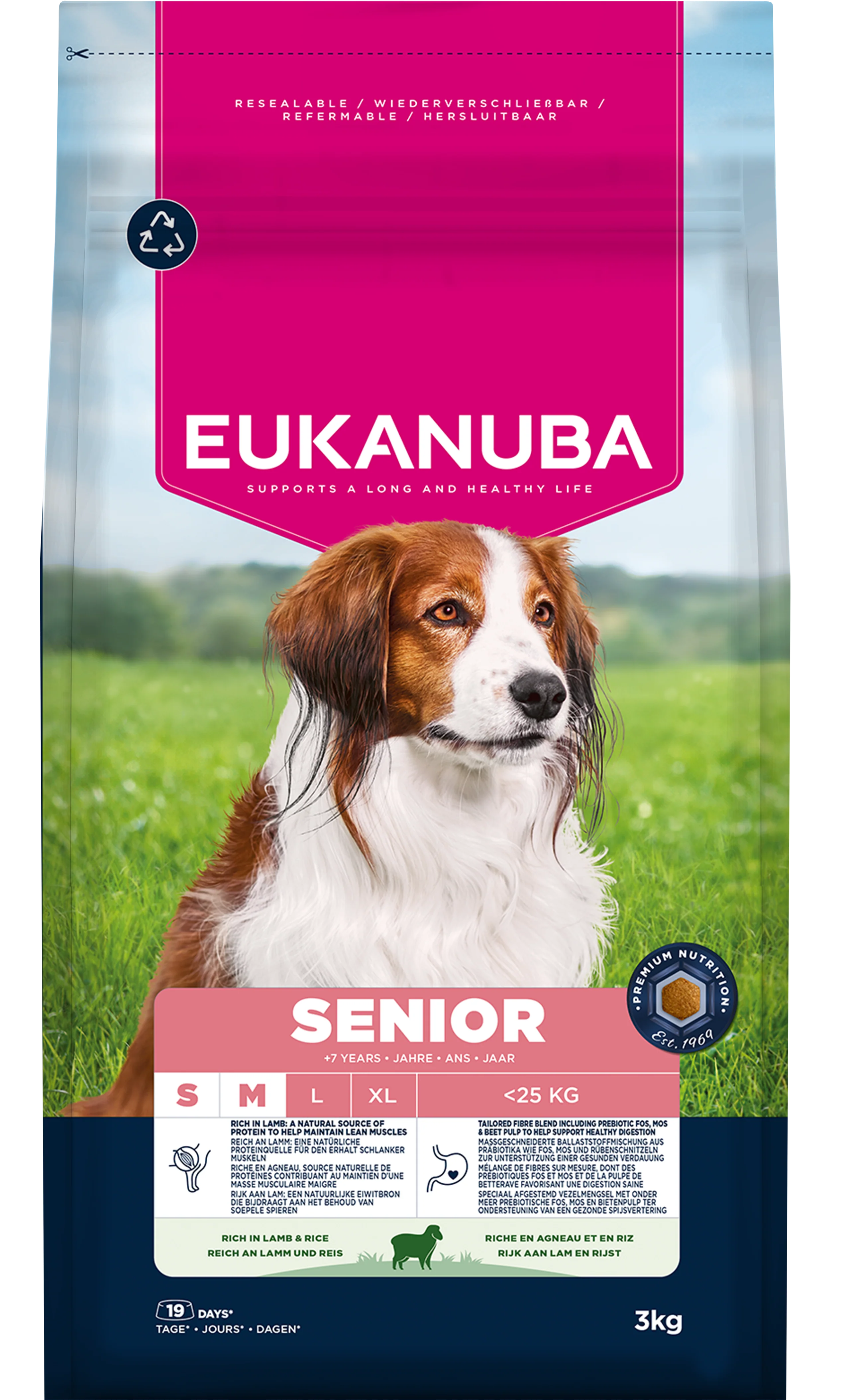 Eukanuba Senior Small/Medium Breed Dry Dog Food - Lamb & Rice