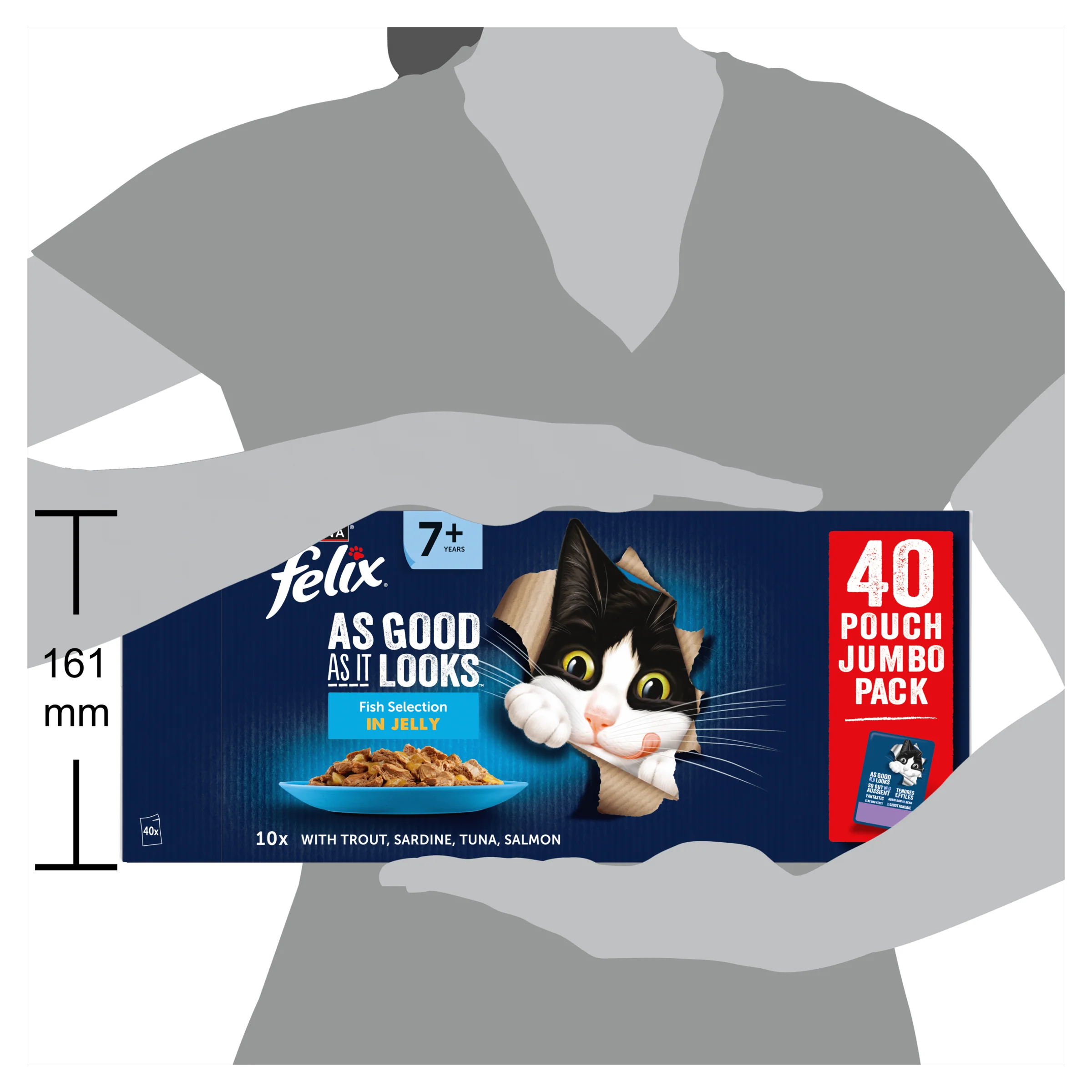 Felix As Good As it Looks Senior 7+ Fish Selection in Jelly Wet Cat Food - Image 3