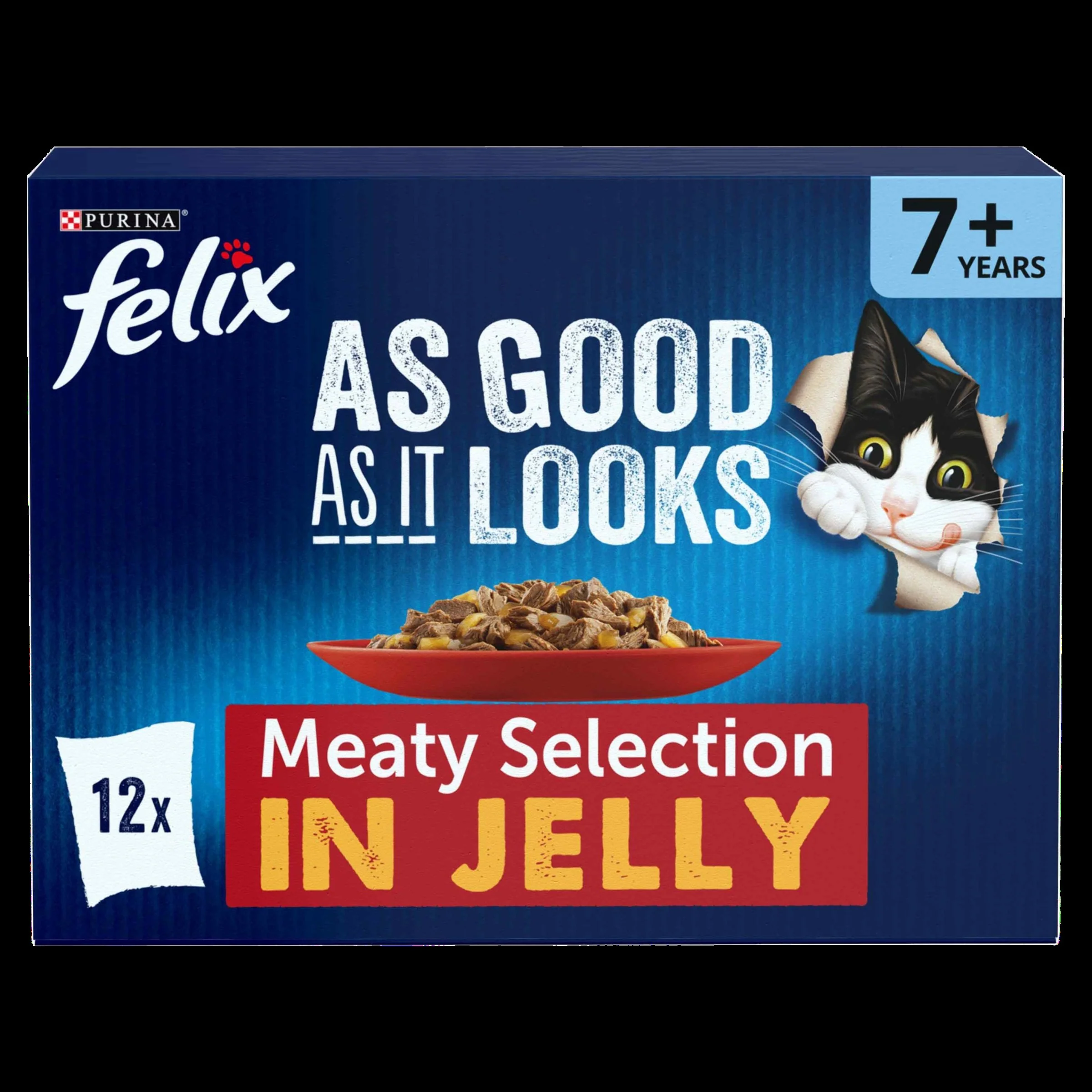 Felix As Good As it Looks Senior 7+ Meat in Jelly Wet Cat Food - Image 8