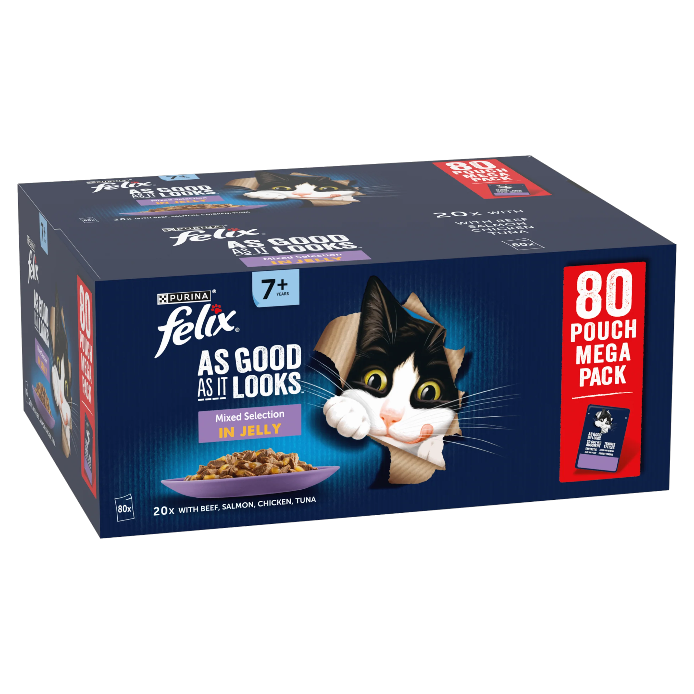 Felix As Good As it Looks Senior 7+ Meat Selection in Jelly Wet Cat Food - Image 2