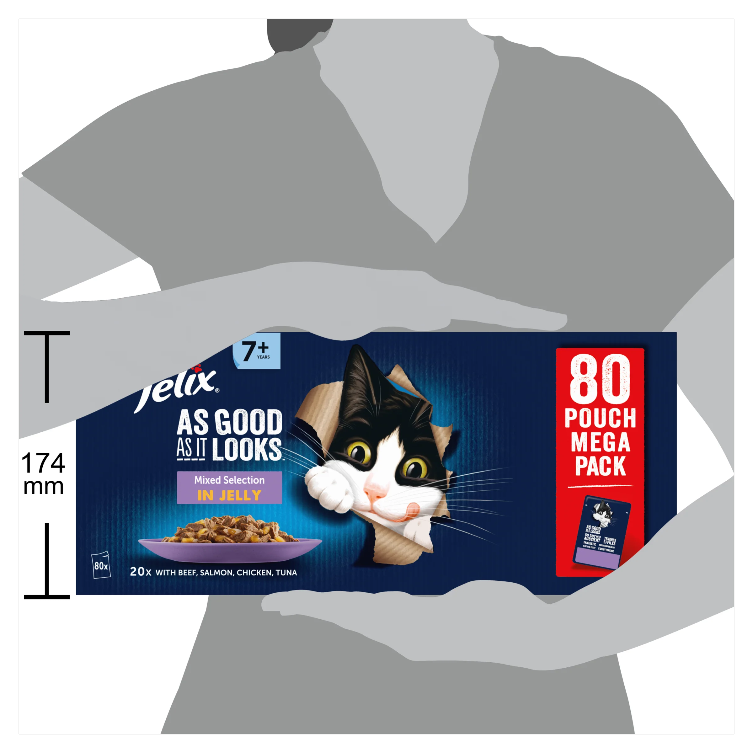 Felix As Good As it Looks Senior 7+ Meat Selection in Jelly Wet Cat Food - Image 3