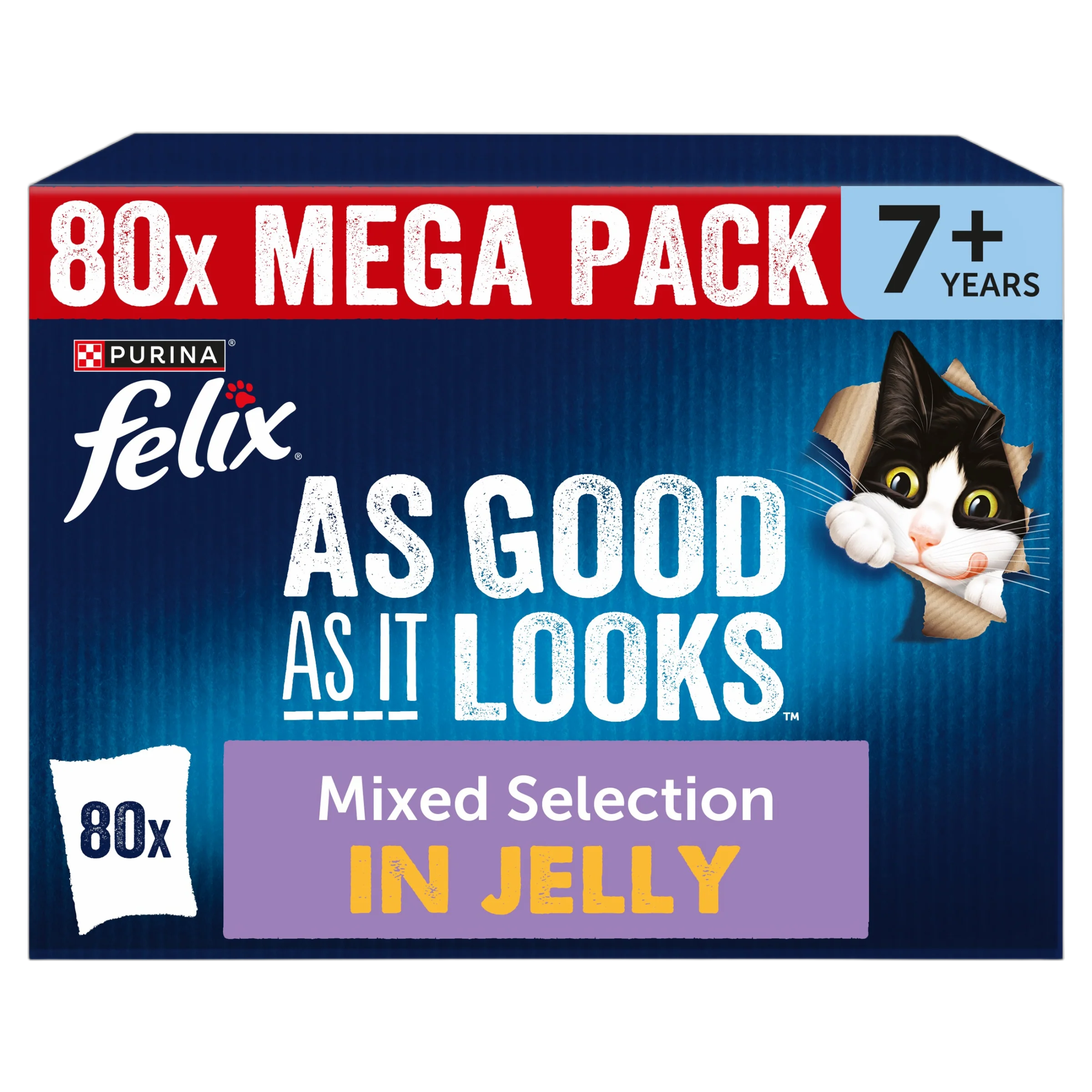 Felix As Good As it Looks Senior 7+ Meat Selection in Jelly Wet Cat Food - Image 5