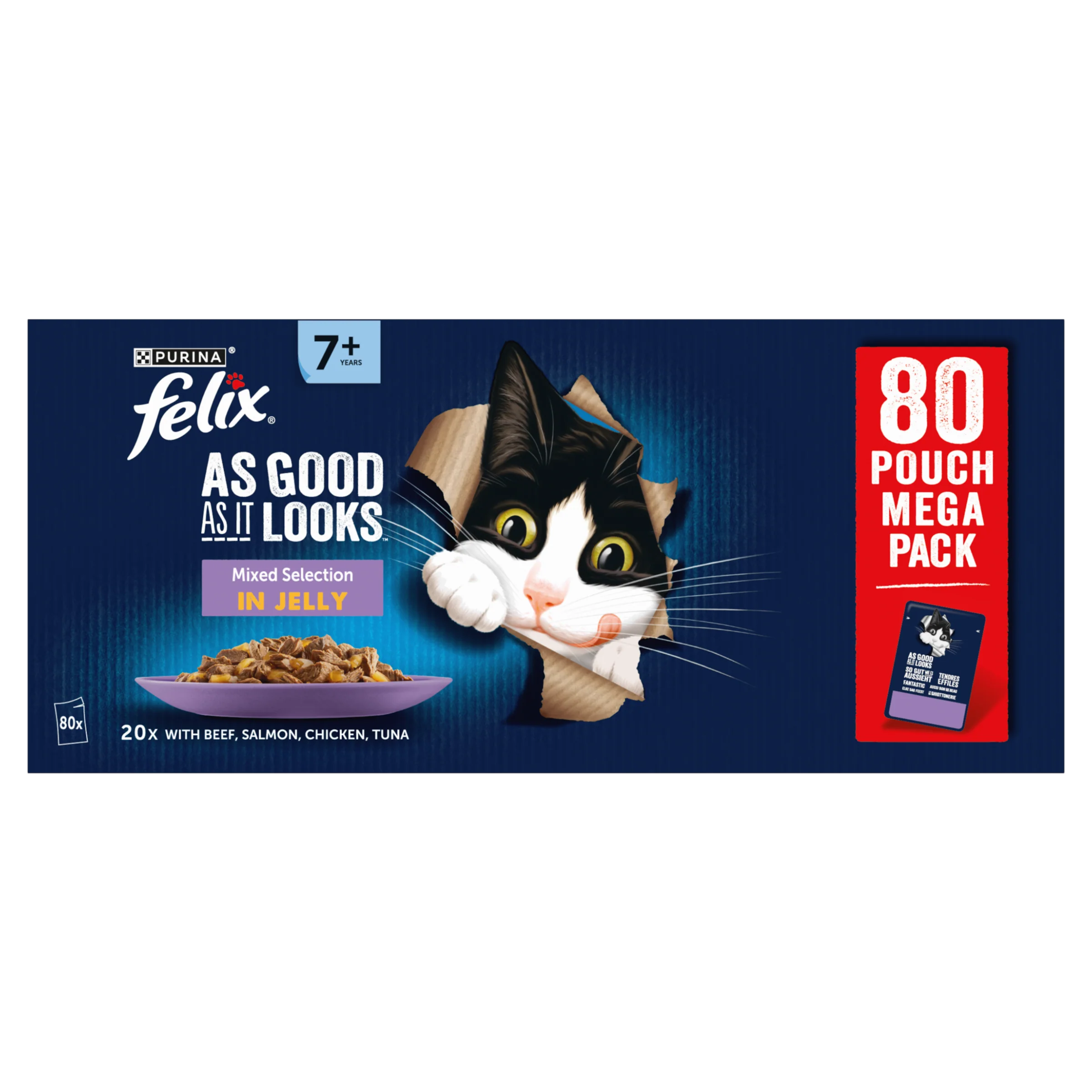 Felix As Good As it Looks Senior 7+ Meat Selection in Jelly Wet Cat Food - Image 8