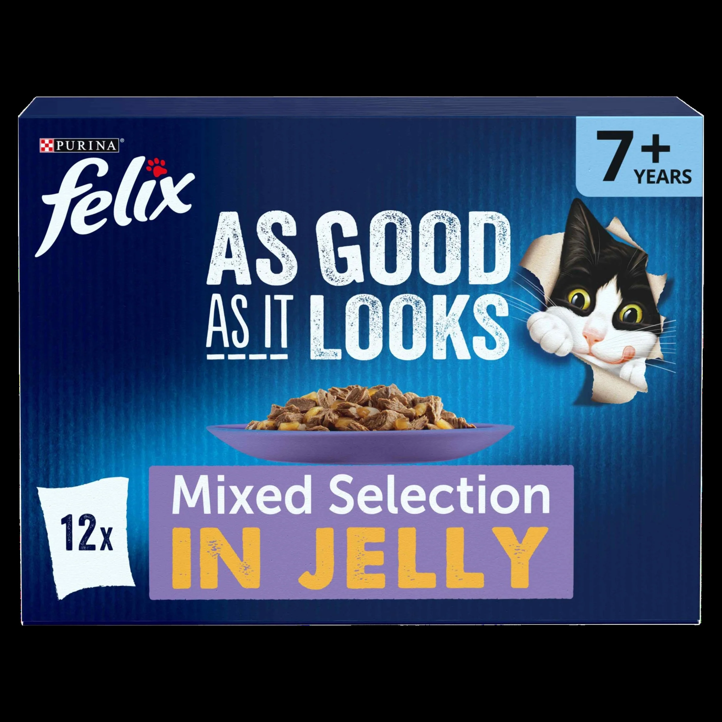 Felix As Good As it Looks Senior 7+ Mixed in Jelly Wet Cat Food - Image 10