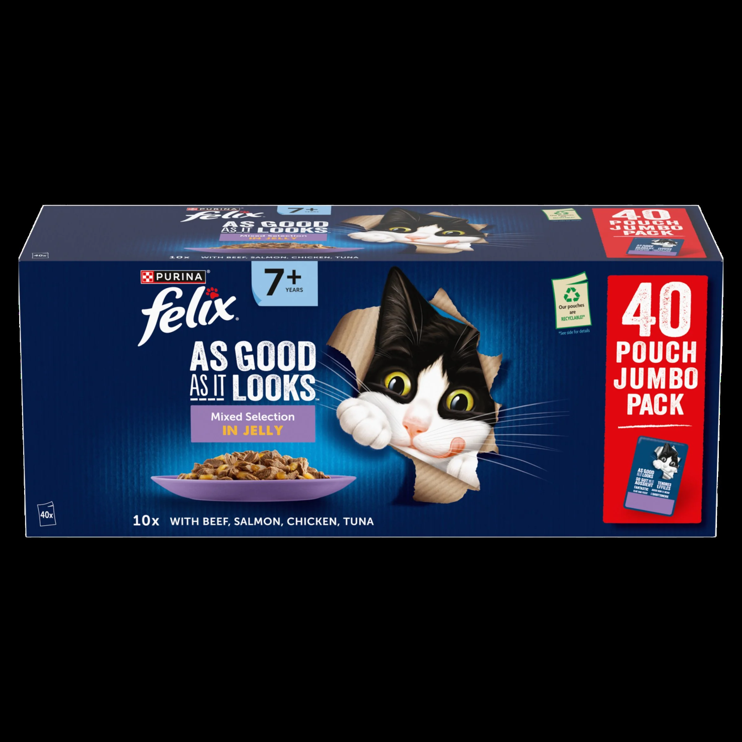 Felix As Good As it Looks Senior 7+ Mixed in Jelly Wet Cat Food - Image 14