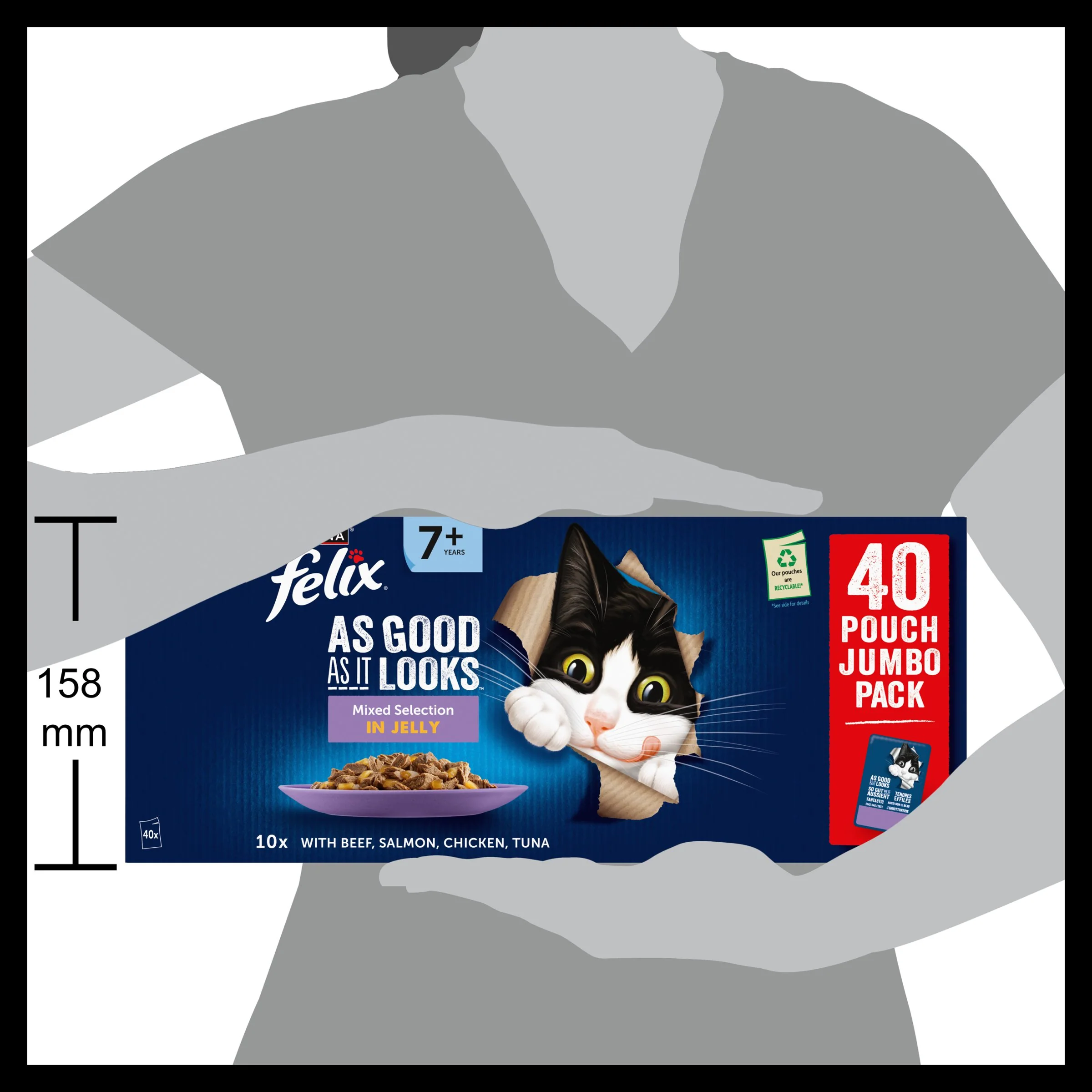 Felix As Good As it Looks Senior 7+ Mixed in Jelly Wet Cat Food - Image 18