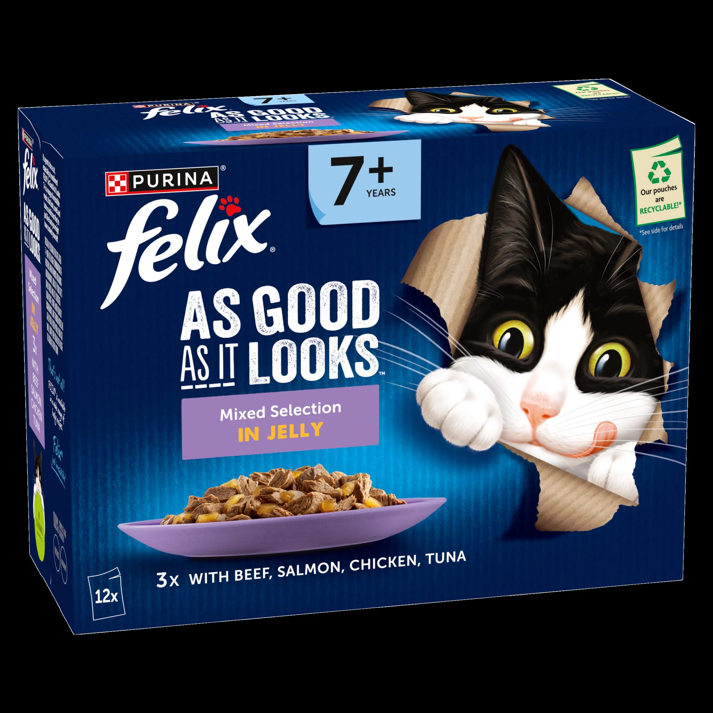 Felix As Good As it Looks Senior 7+ Mixed in Jelly Wet Cat Food - Image 24