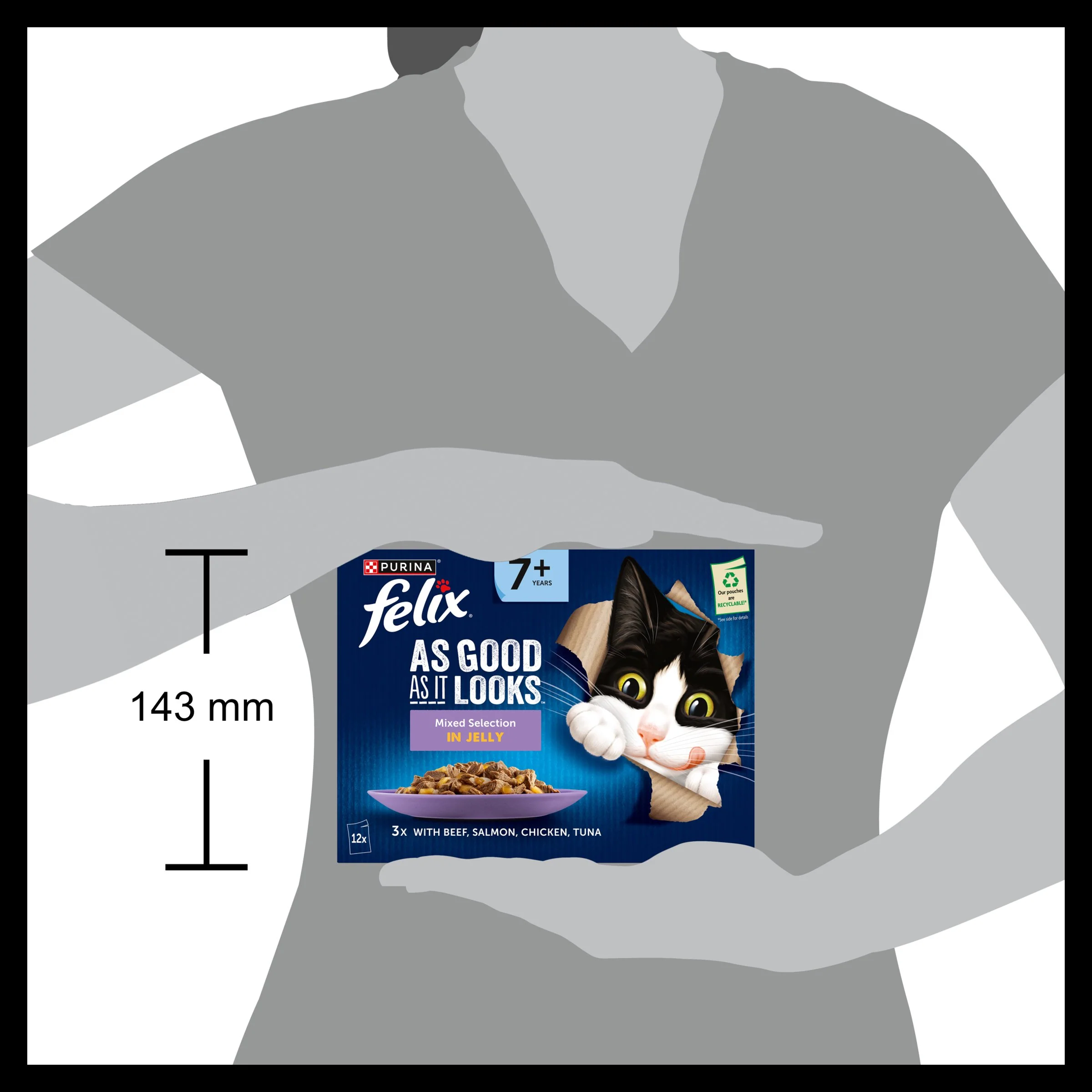 Felix As Good As it Looks Senior 7+ Mixed in Jelly Wet Cat Food - Image 39
