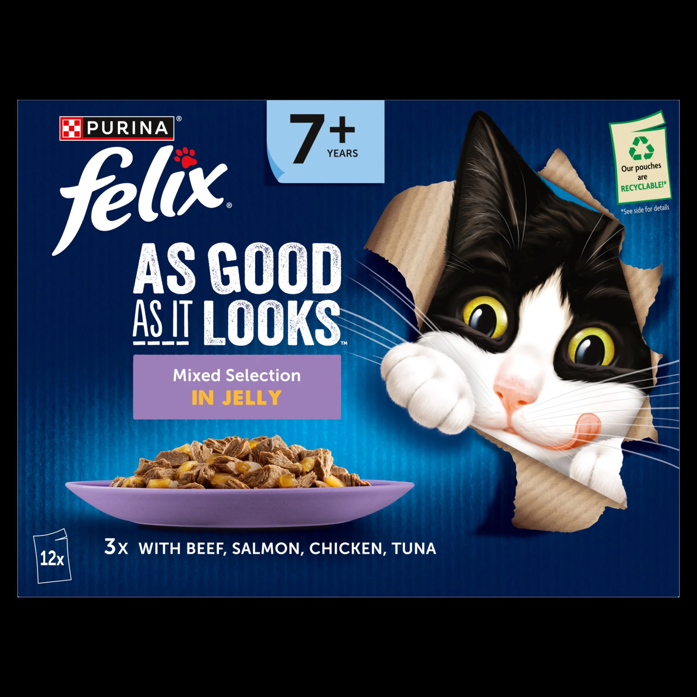 Felix As Good As it Looks Senior 7+ Mixed in Jelly Wet Cat Food - Image 43