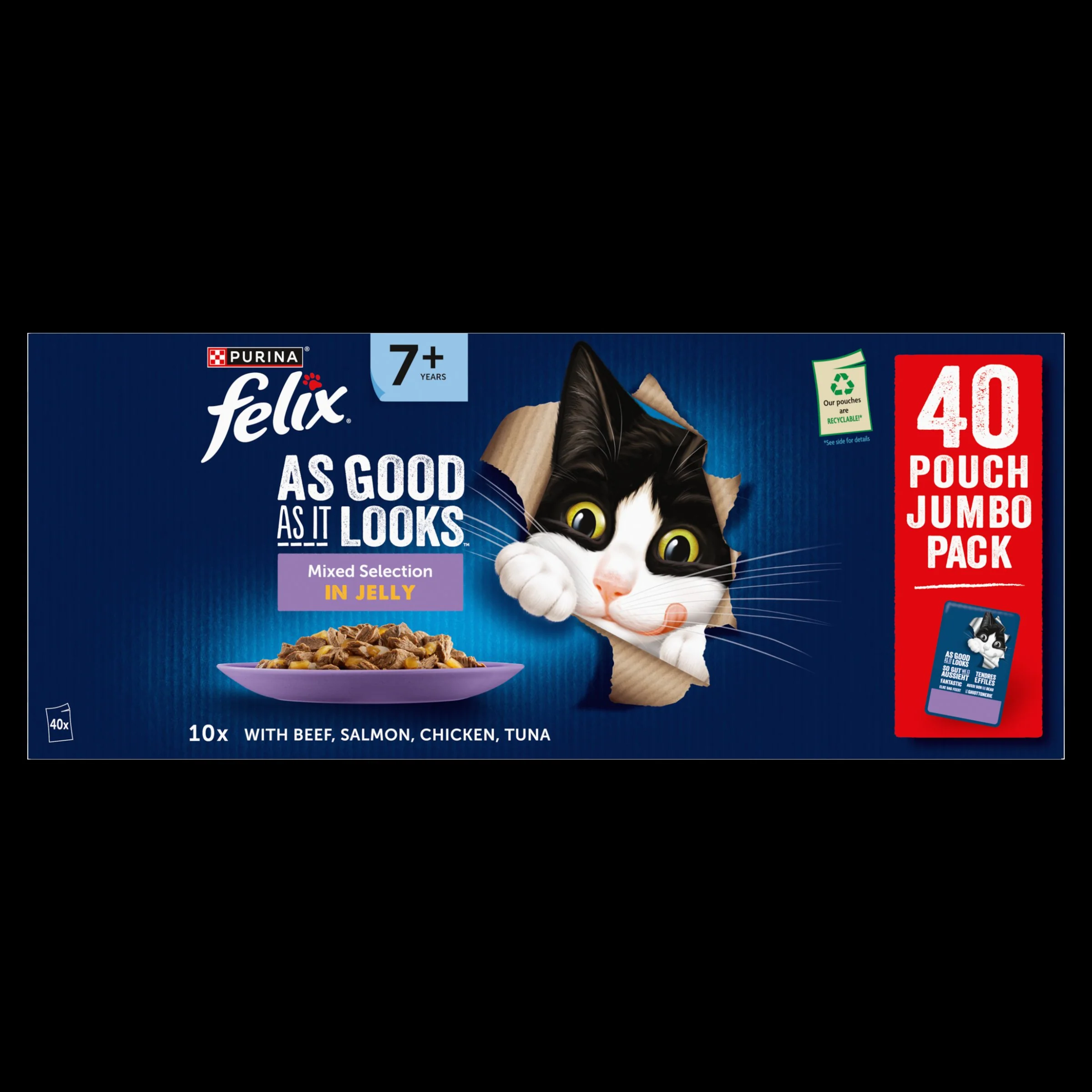 Felix As Good As it Looks Senior 7+ Mixed in Jelly Wet Cat Food - Image 44