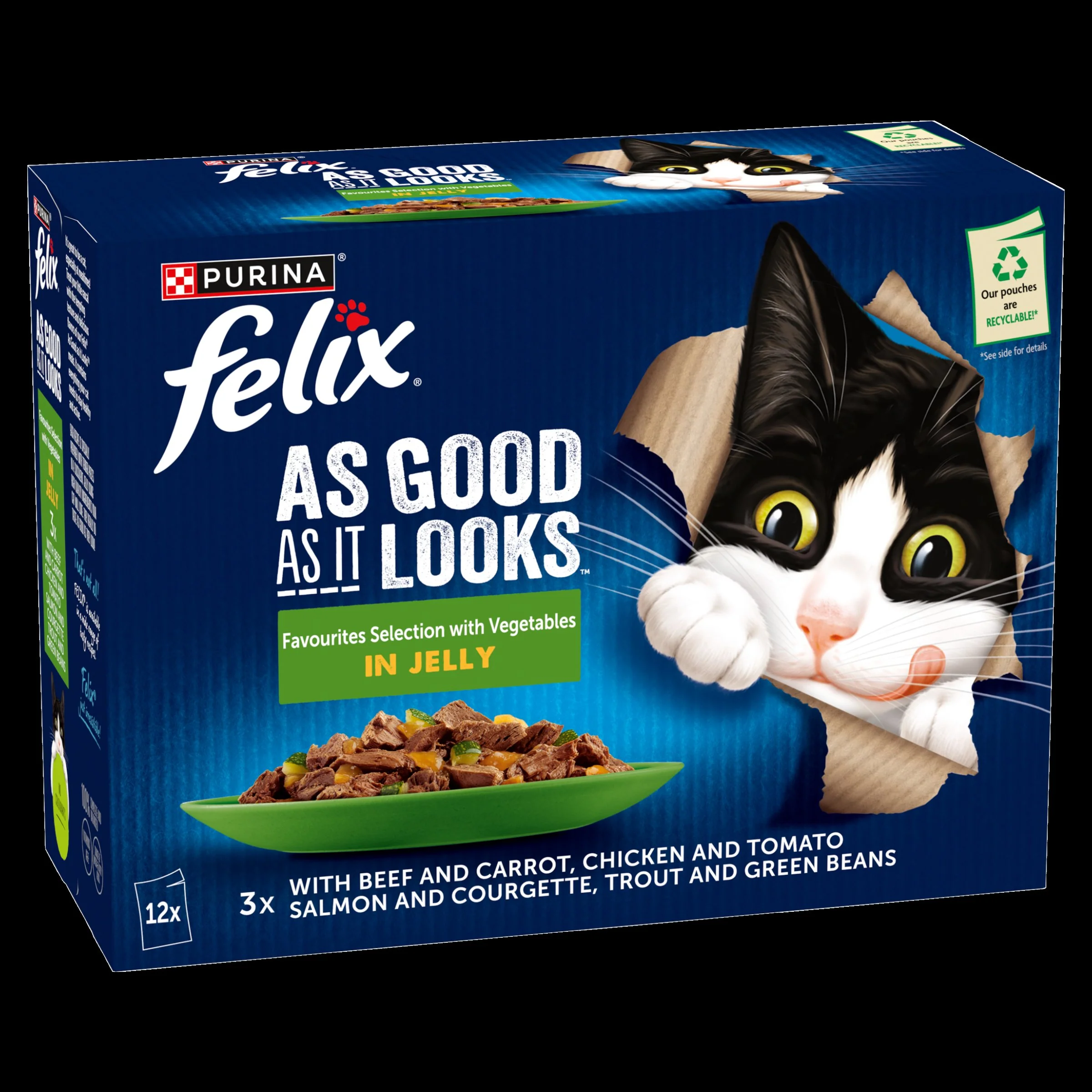 Felix As Good As it Looks Vegetable in Jelly Wet Cat Food - Image 2