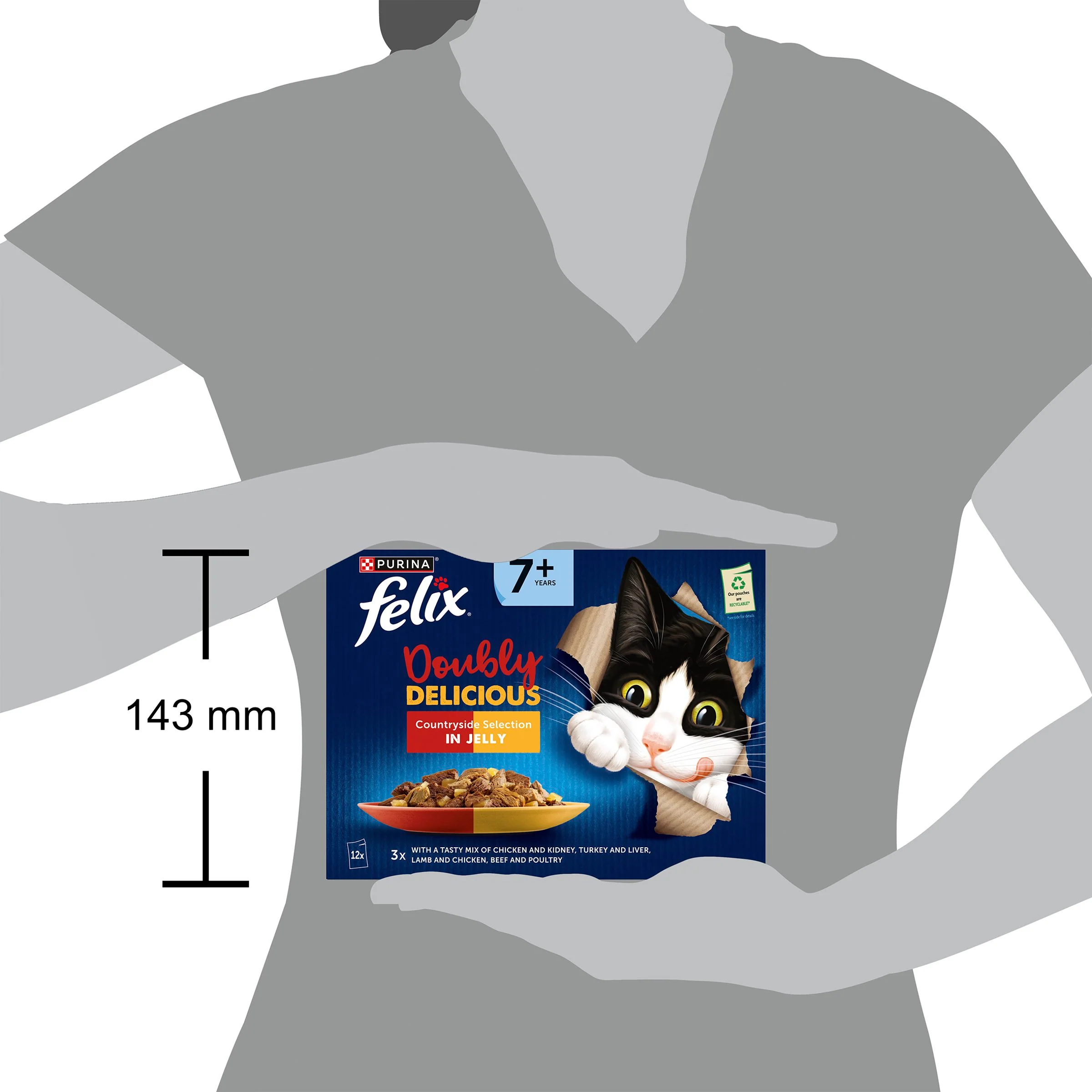 Felix Doubly Delicious 7+ Countryside Selection in Jelly Wet Cat Food - Image 10