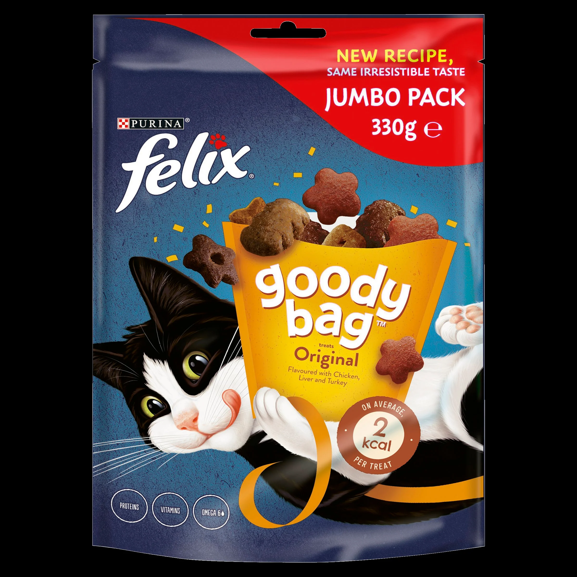 Felix Goody Bag Original Chicken, Liver and Turkey Adult Cat Treats - Image 2