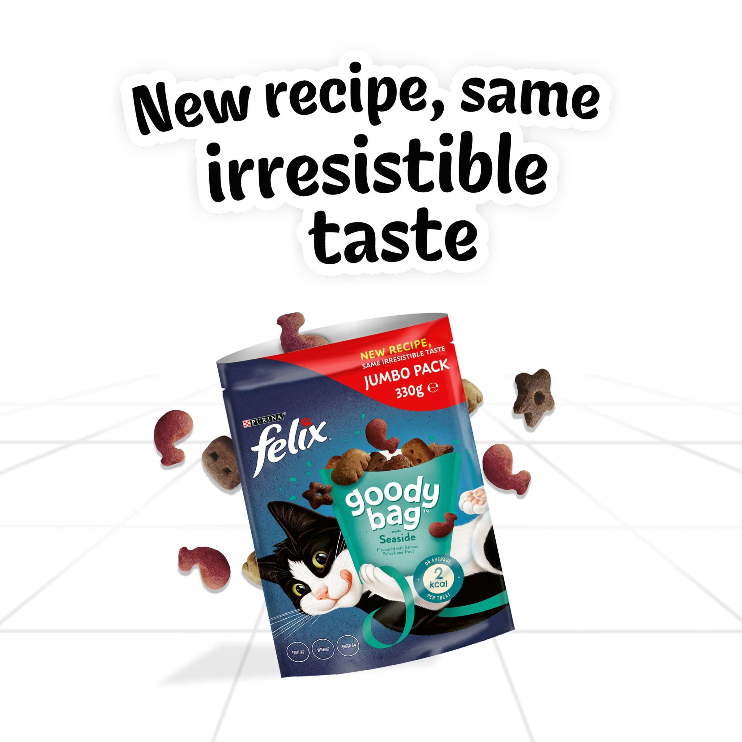 Felix Goody Bag Seaside Salmon, Pollock and Trout Adult Cat Treats - Image 10