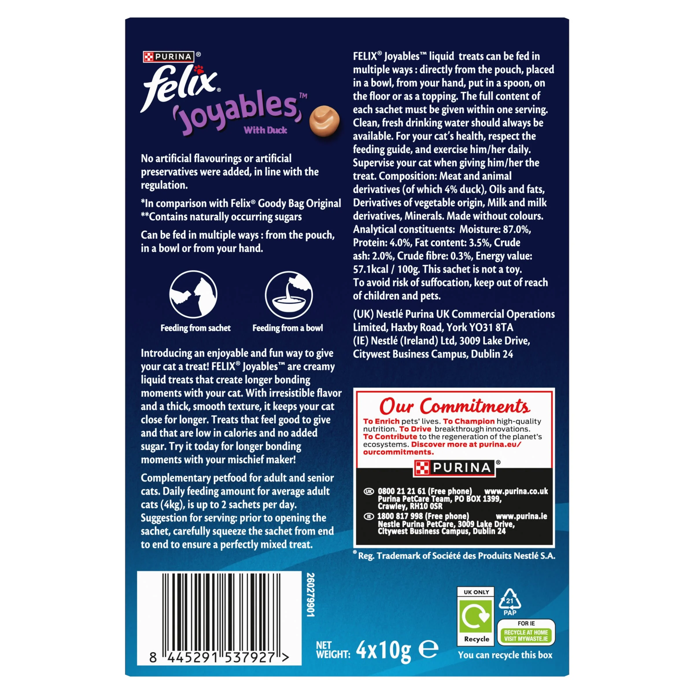 Felix Joyables Liquid with Duck Cat Treats - Image 3