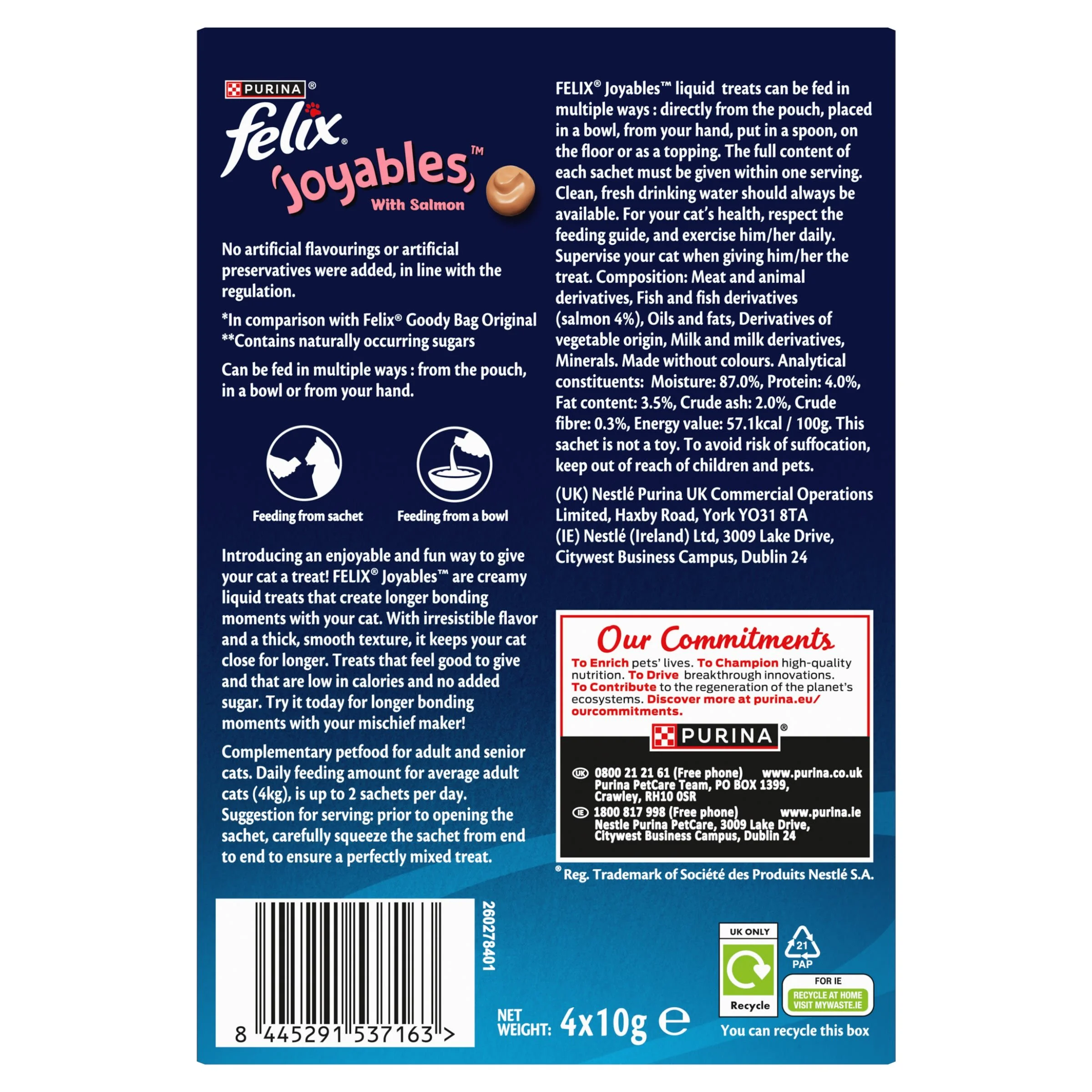 Felix Joyables Liquid with Salmon Cat Treats - Image 3