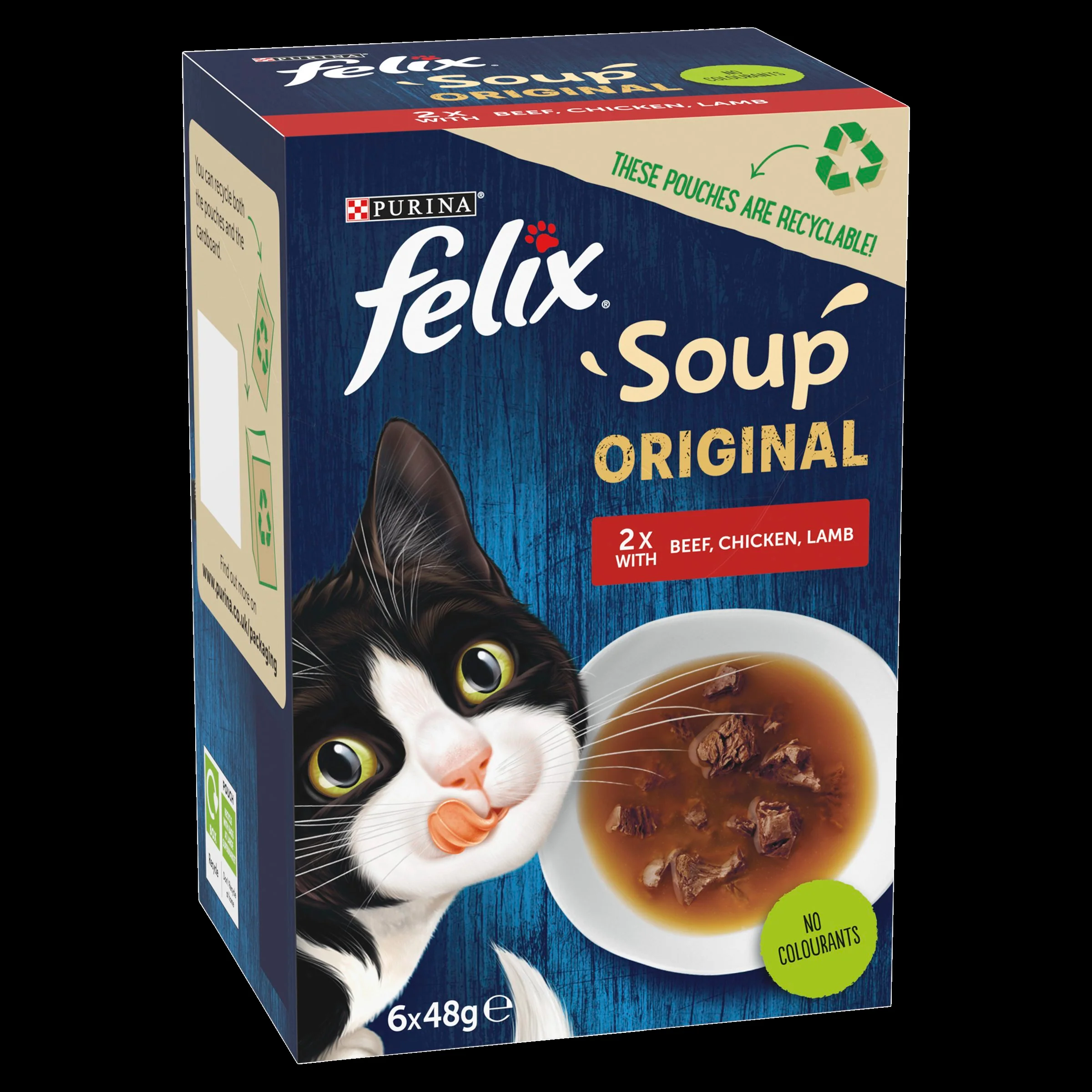 Felix Soup Farm Selection Chicken, Beef and Lamb Wet Cat Food - Image 4