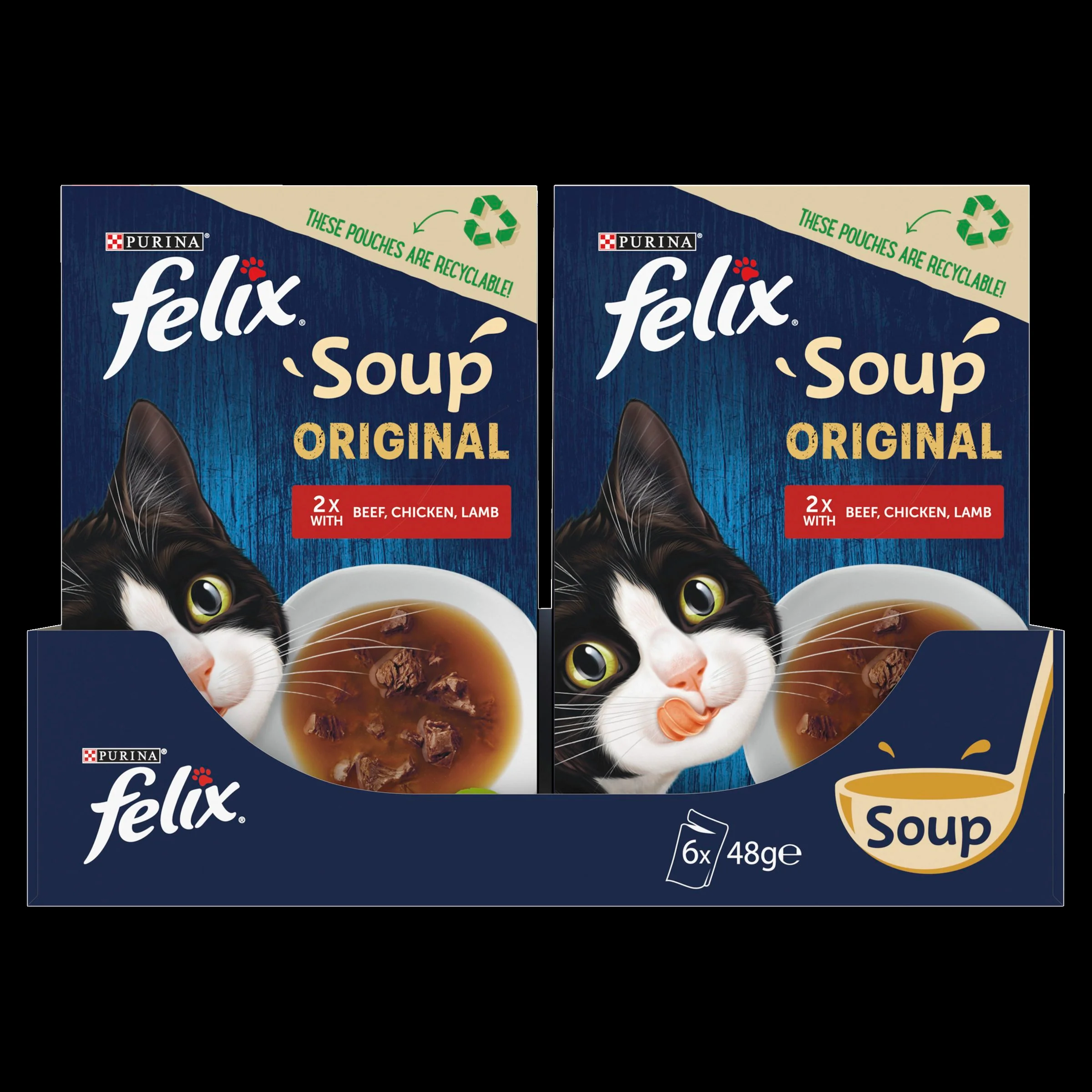 Felix Soup Farm Selection Chicken, Beef and Lamb Wet Cat Food - Image 6