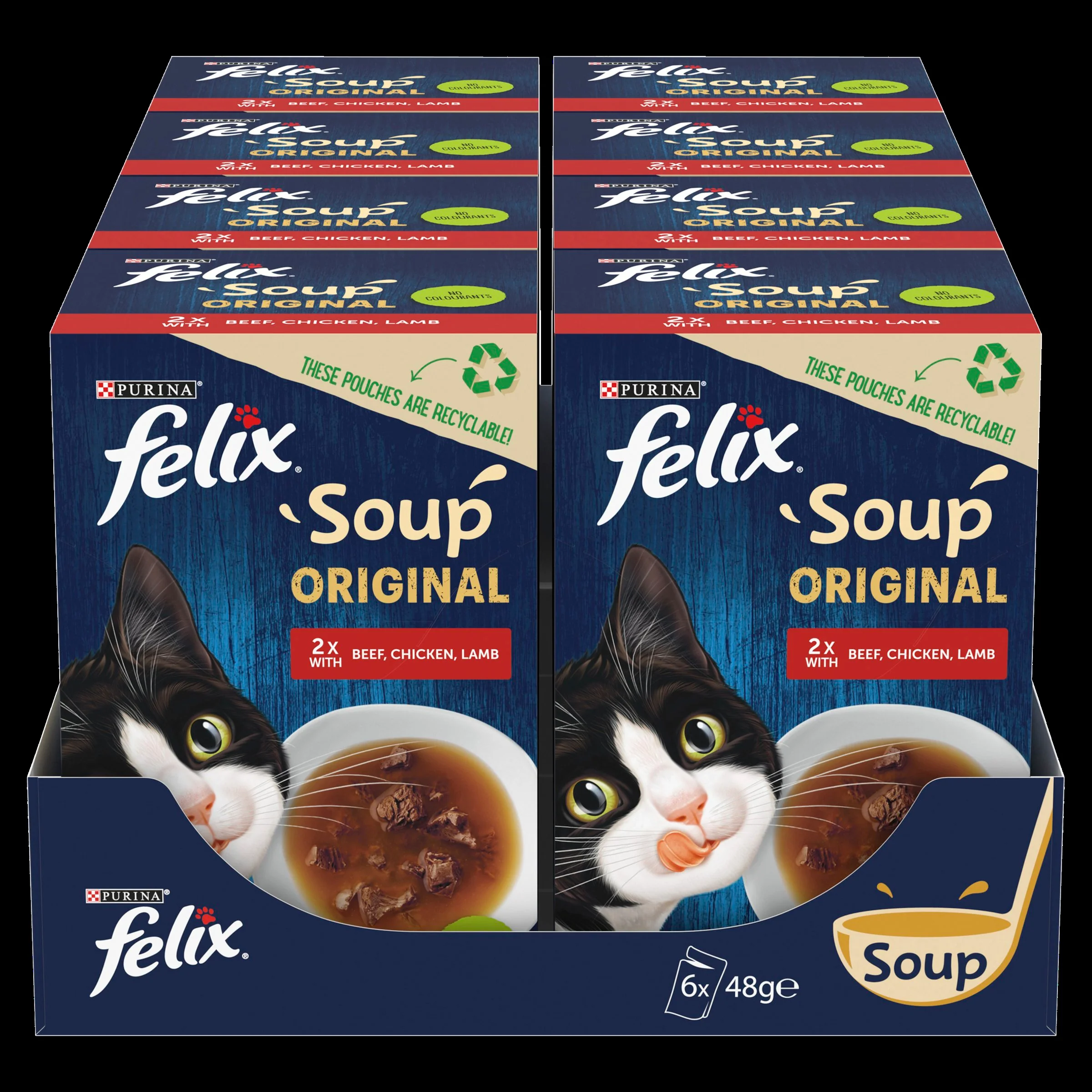 Felix Soup Farm Selection Chicken, Beef and Lamb Wet Cat Food - Image 7