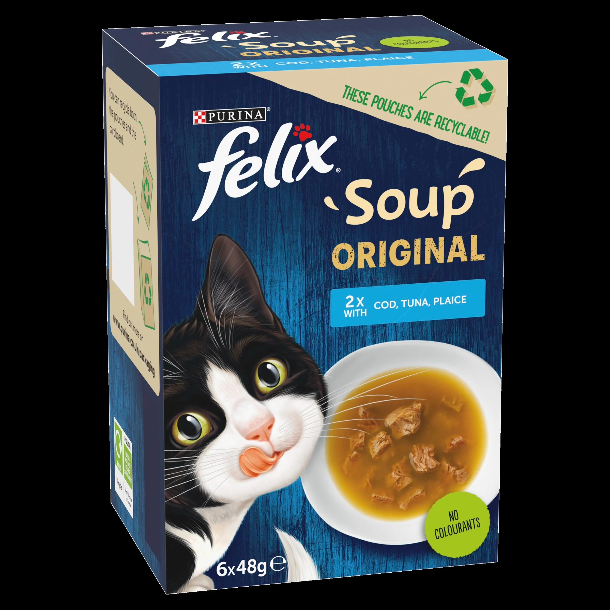 Felix Soup Fish Selection Plaice, Tuna and Cod Wet Cat Food - Image 4