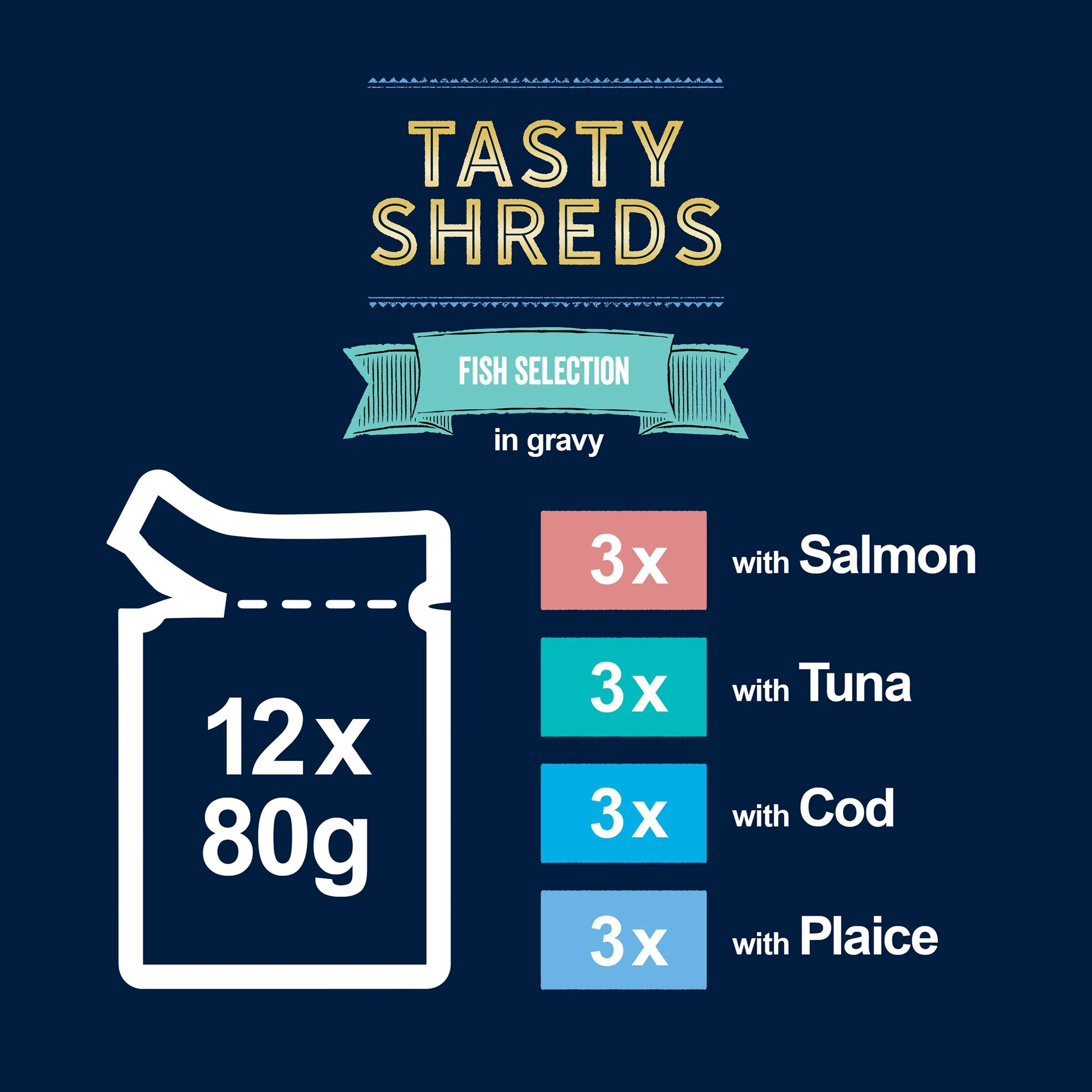 Felix Tasty Shreds Adult Wet Cat Food - Fish Selection in Gravy - Image 9