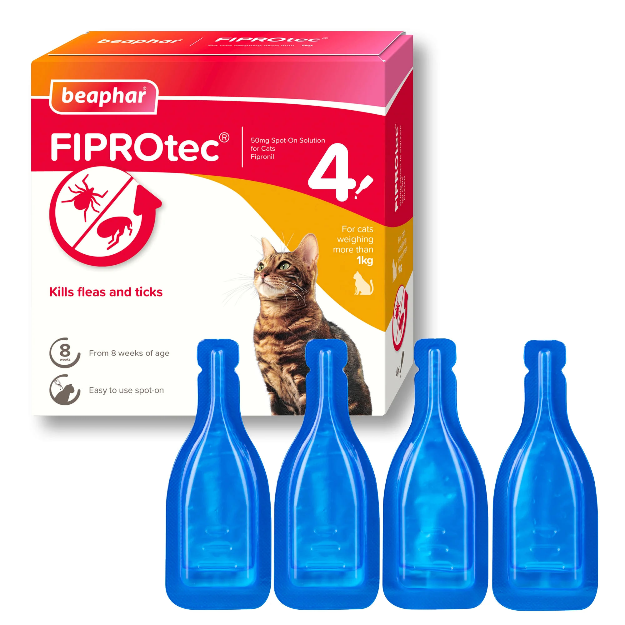 Beaphar FIPROtec Spot On Cat Pipettes - Image 2