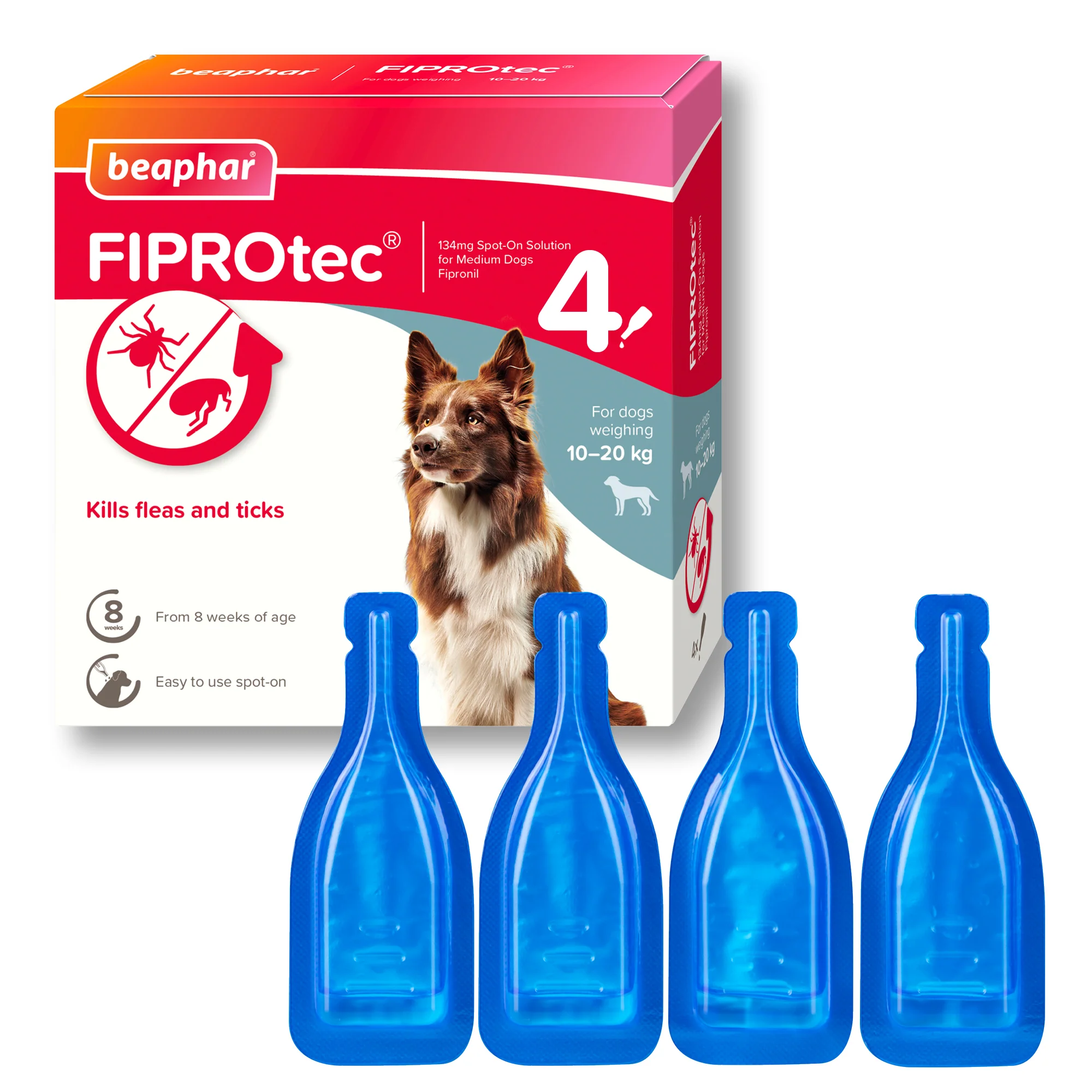 Beaphar Fiprotec Spot On Medium Dog Pipettes - Image 2