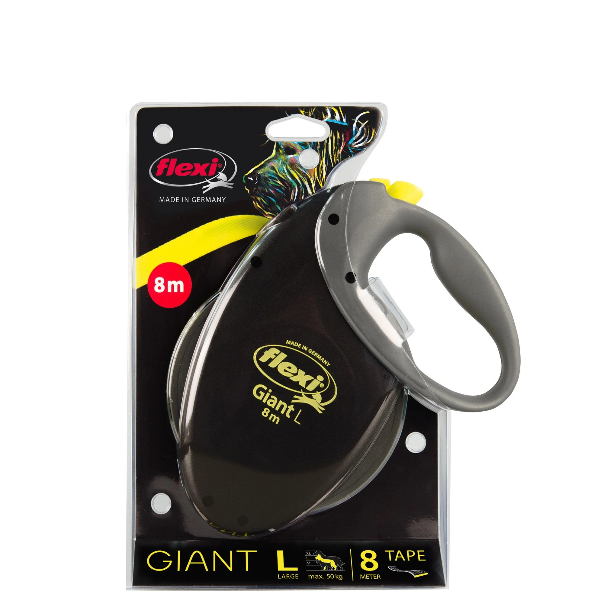 Flexi Giant Dog Leads Tape in Yellow - Image 2