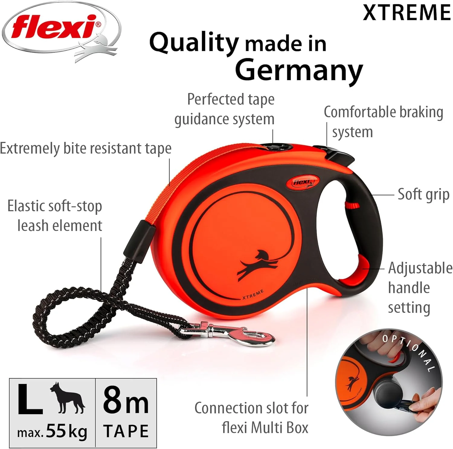 Flexi Xtreme Dog Lead 8m Tape - Image 2