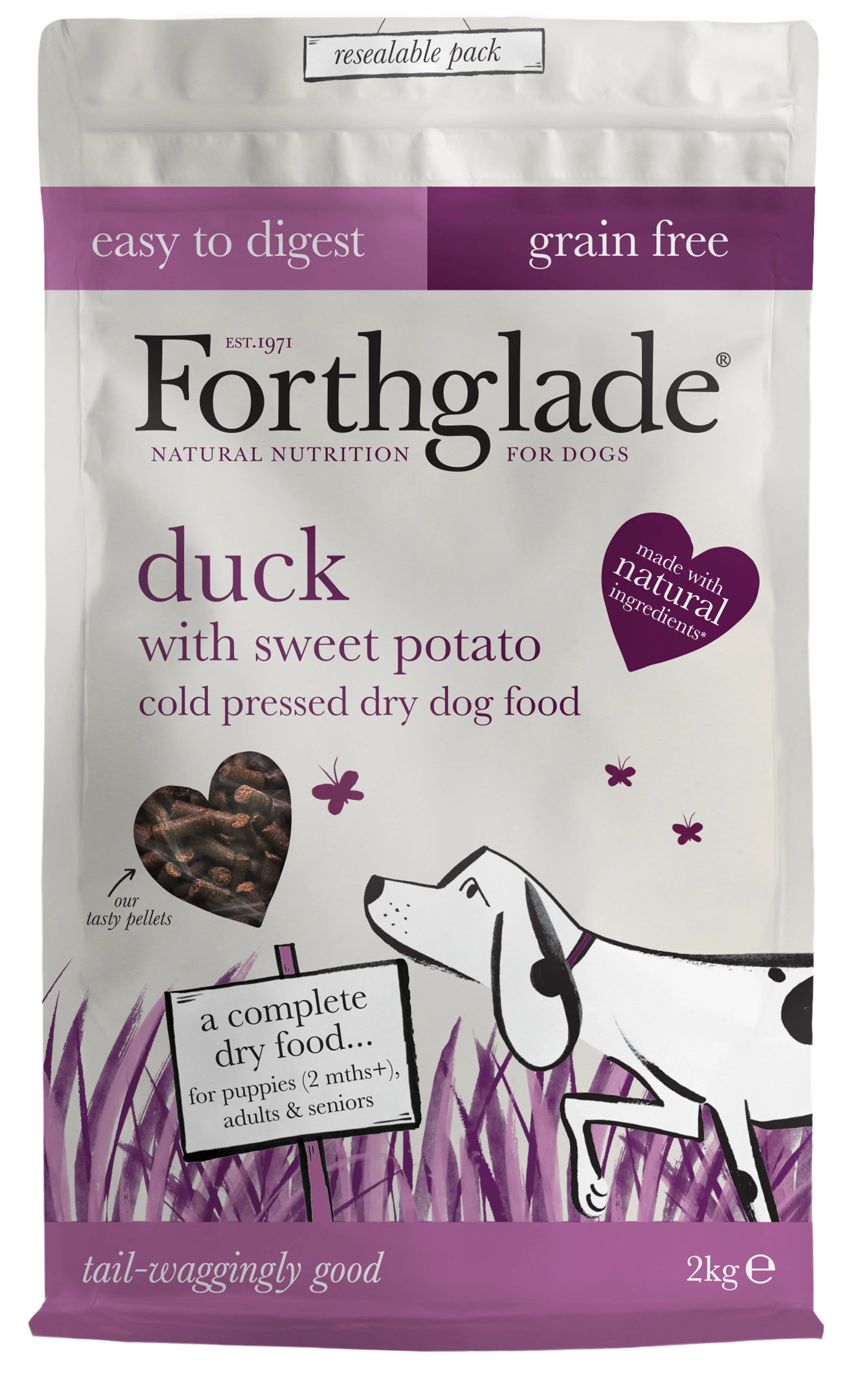 Forthglade Cold Pressed Grain Free Dry Dog Food - Duck - Image 2