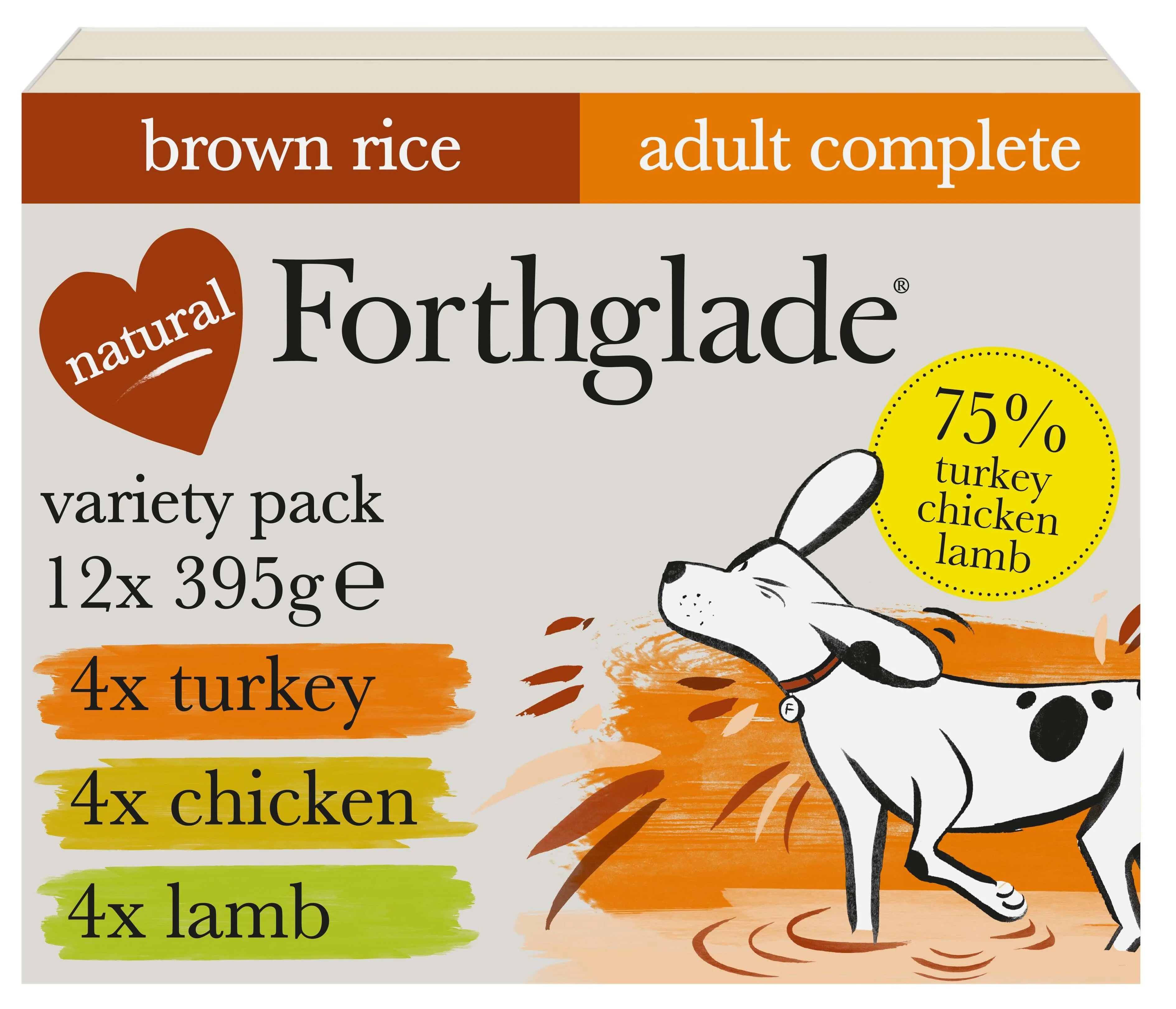 Forthglade Complete Adult Multicase (Turkey Lamb & Chicken) Wet Dog Food