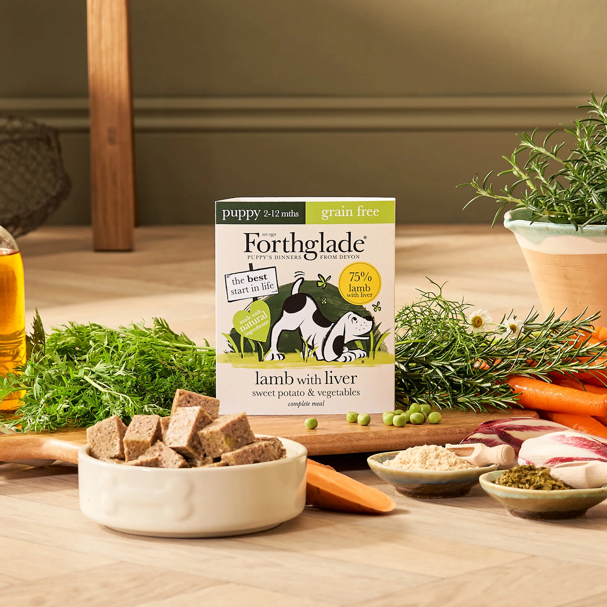 Forthglade Complete Meal Grain-free Puppy Wet Dog Food - Lamb with Liver, Sweet potato & Vegetables - Image 7