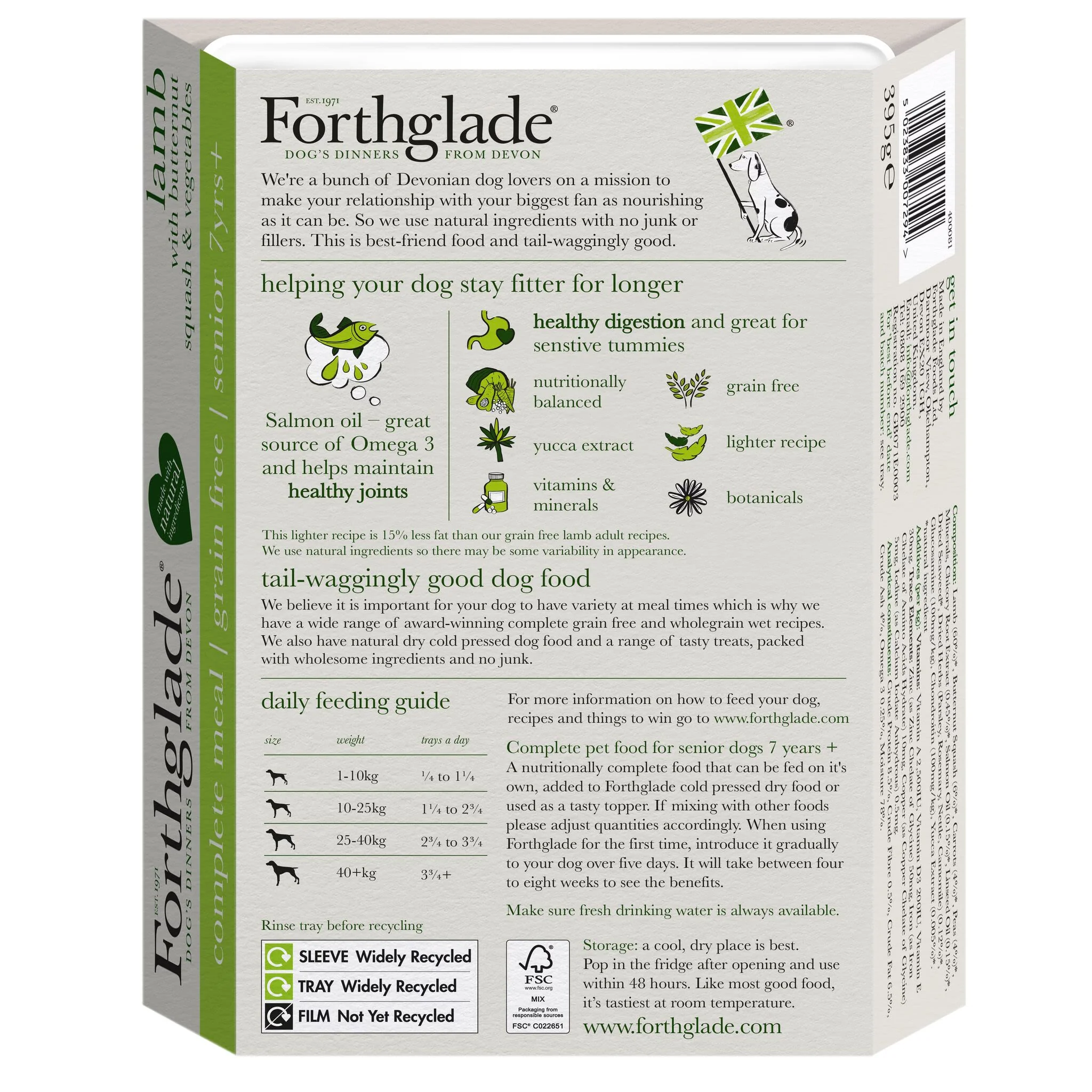 Forthglade Complete Meal Grain-free Senior Wet Dog Food - Lamb with Butternut squash & Vegetables - Image 3