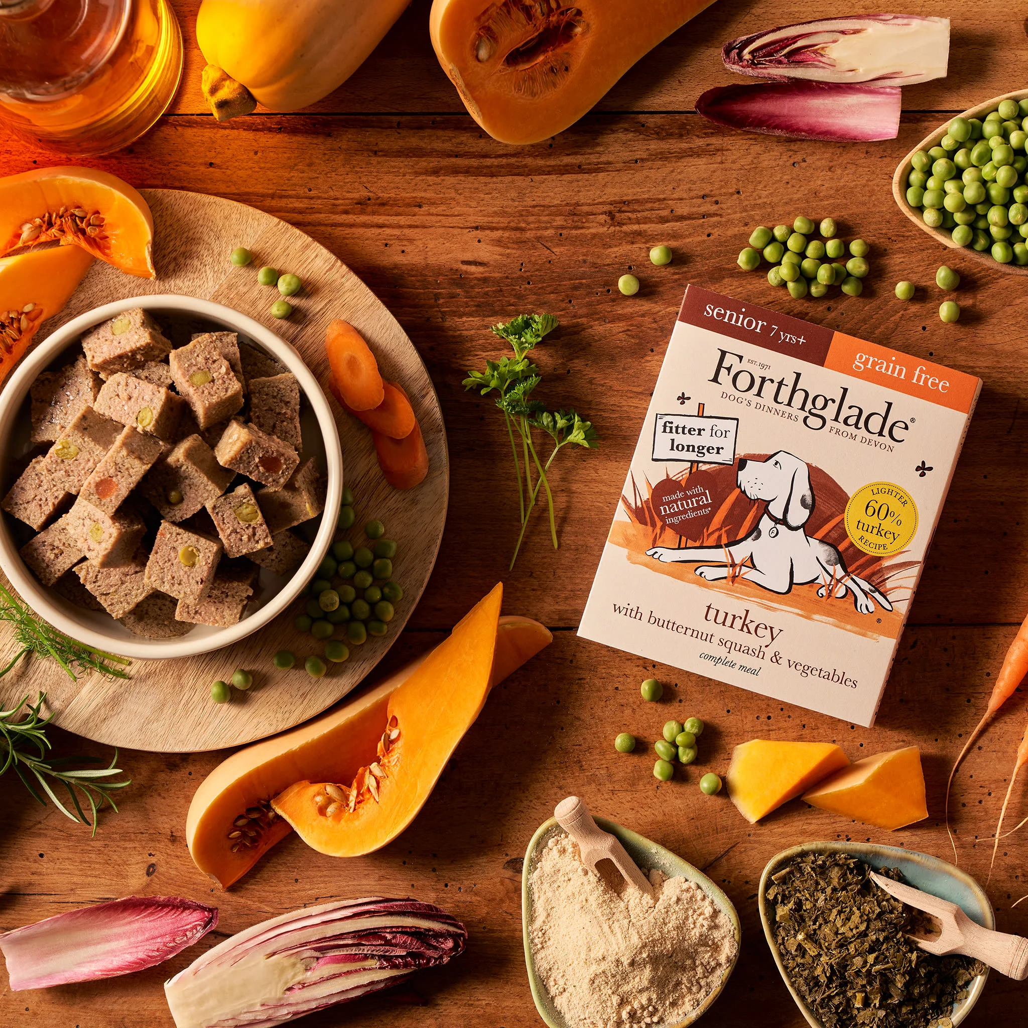 Forthglade Complete Meal Grain-free Senior Wet Dog Food - Turkey with Butternut squash & Vegetables - Image 4