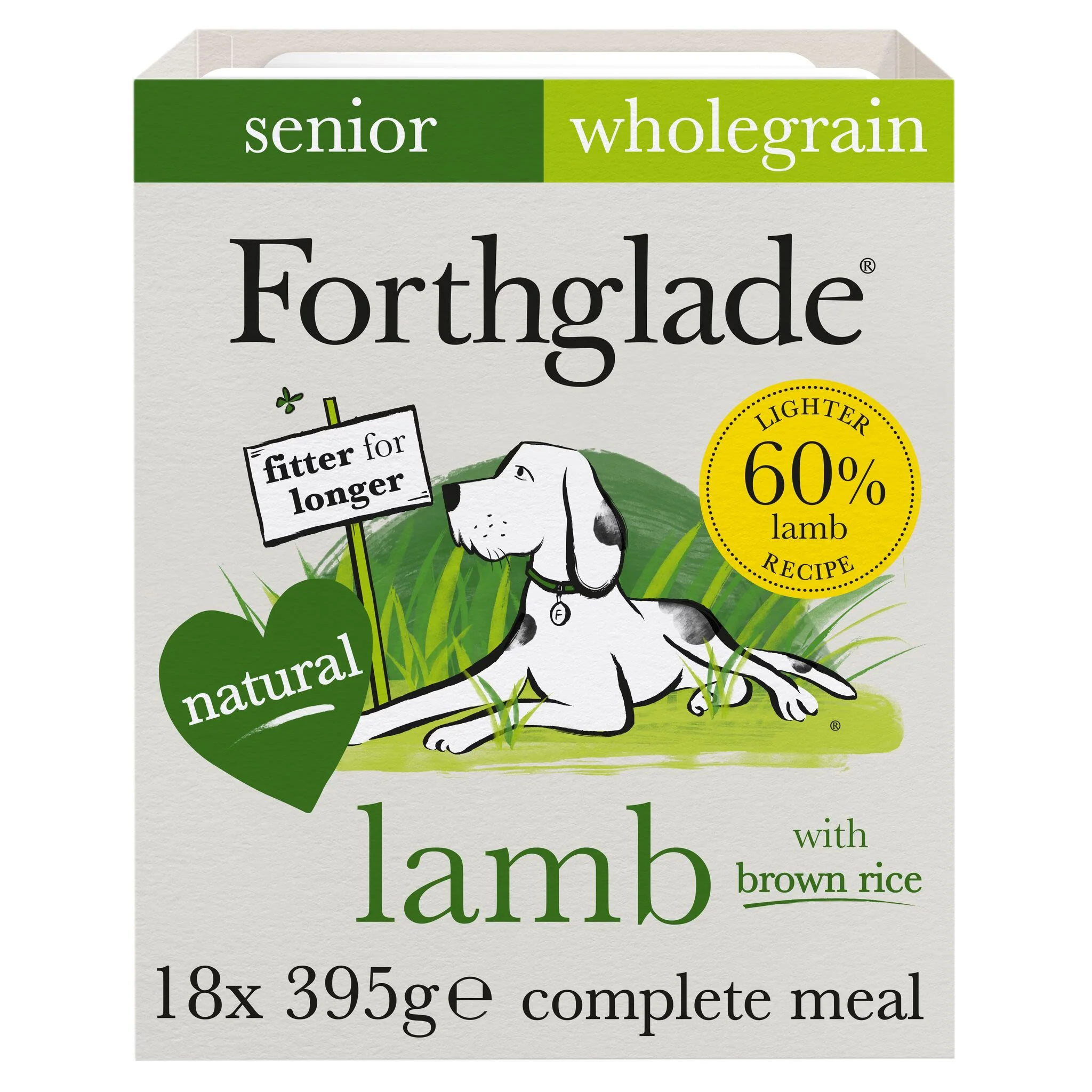 Forthglade Complete Meal Wholegrain Senior Wet Dog Food - Lamb with Brown rice & Vegetables - Image 2
