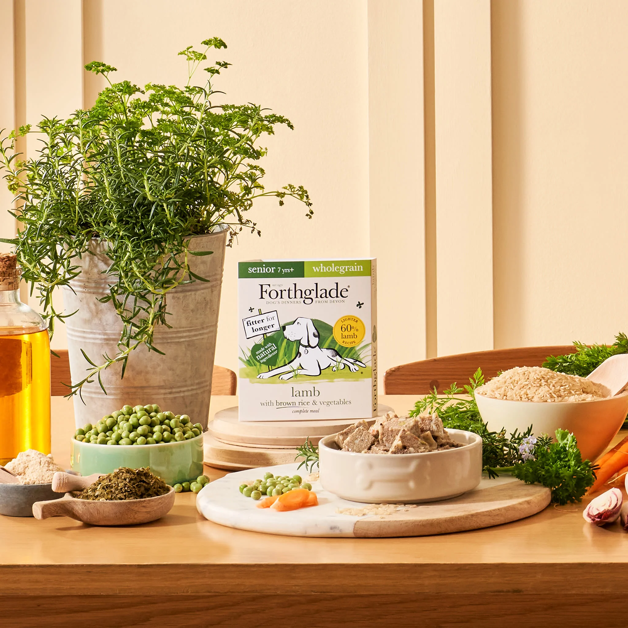 Forthglade Complete Meal Wholegrain Senior Wet Dog Food - Lamb with Brown rice & Vegetables - Image 8
