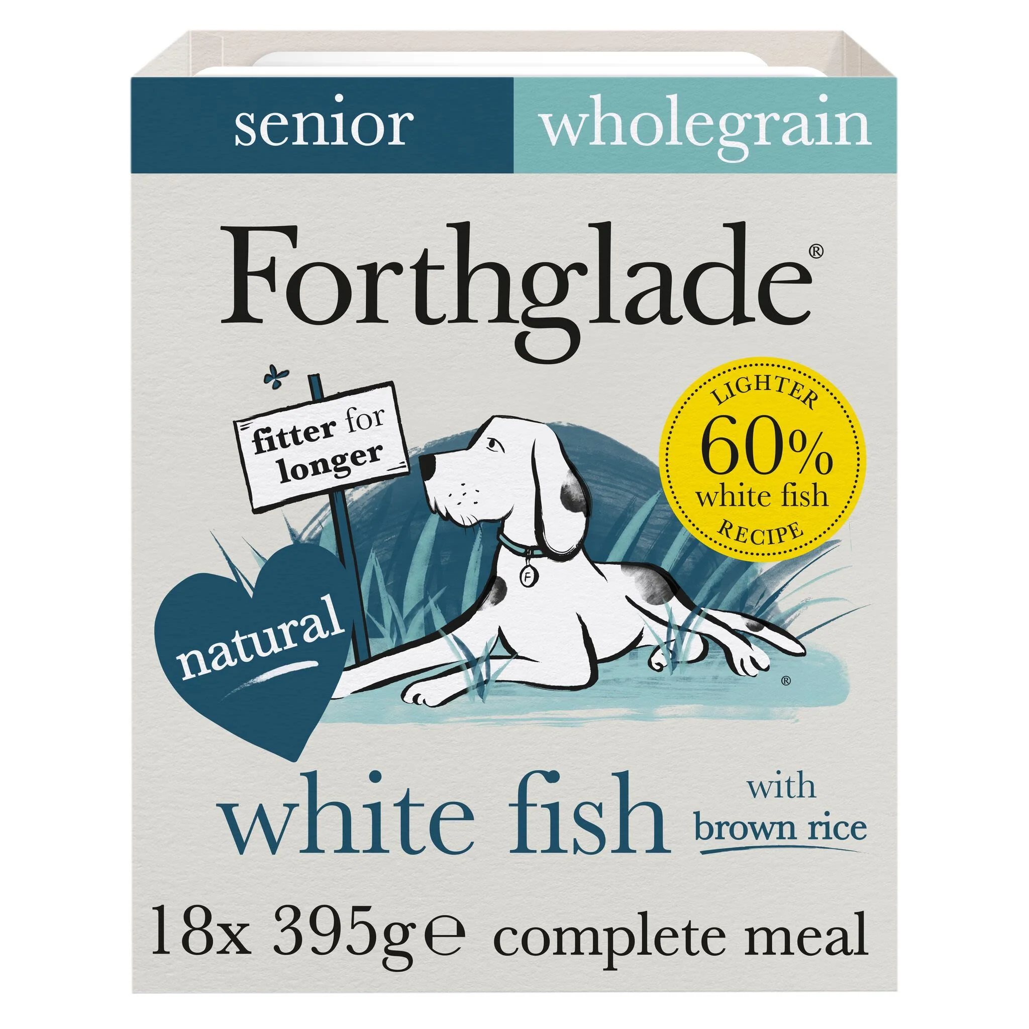 Forthglade Complete Meal Wholegrain Senior Wet Dog Food - White Fish with Brown rice & Vegetables - Image 2