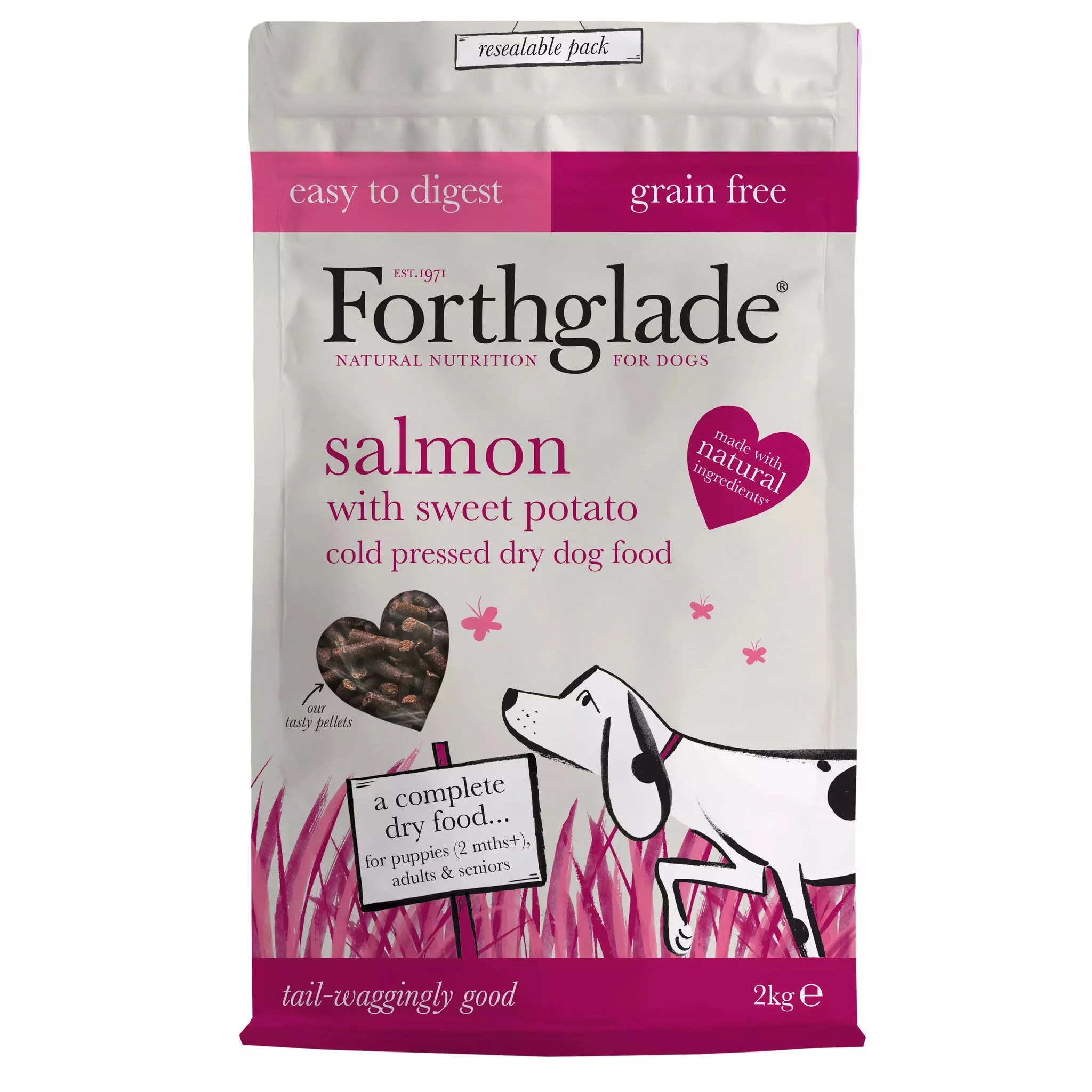 ForthgladeĀ Complete Natural Cold Pressed Dry Dog Food - Salmon with Sweet Potato