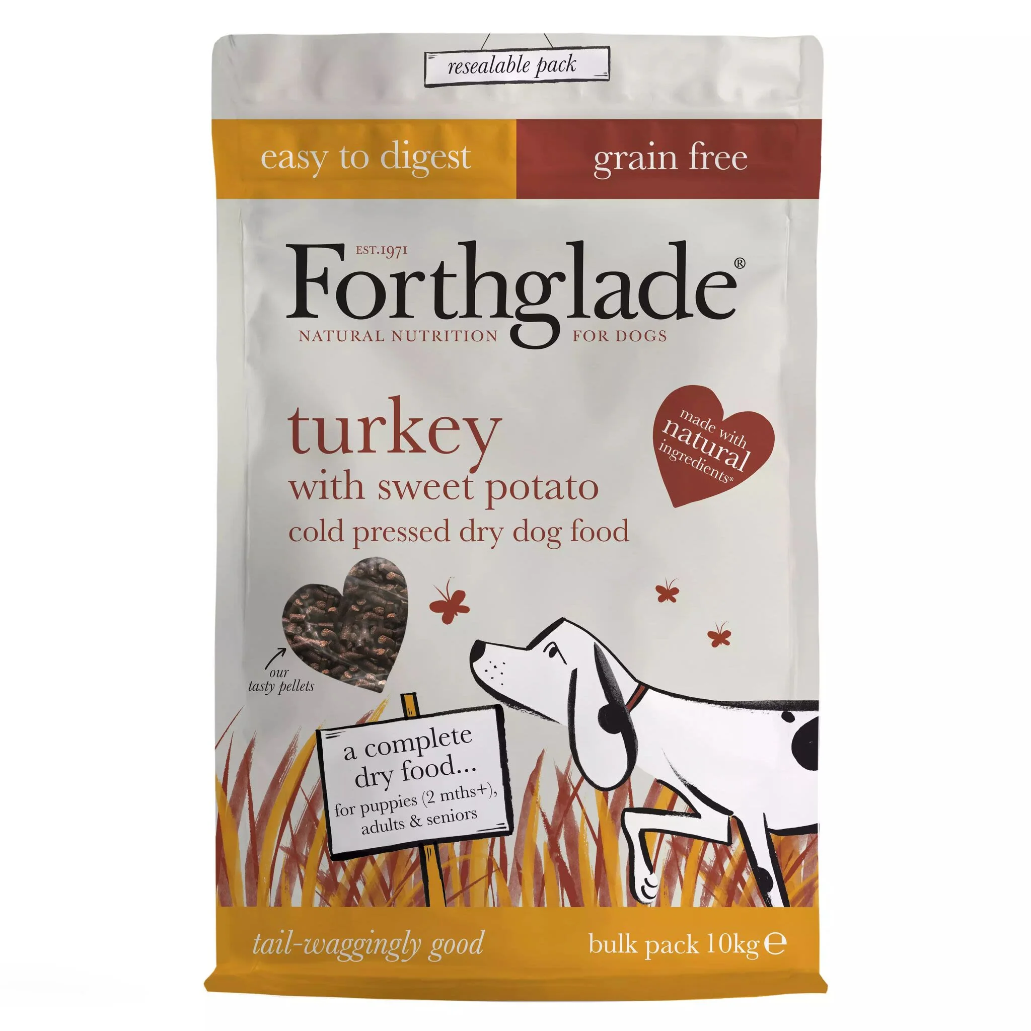 ForthgladeĀ Complete Natural Cold Pressed Dry Dog Food - Turkey with Sweet Potato 10kg - Image 2