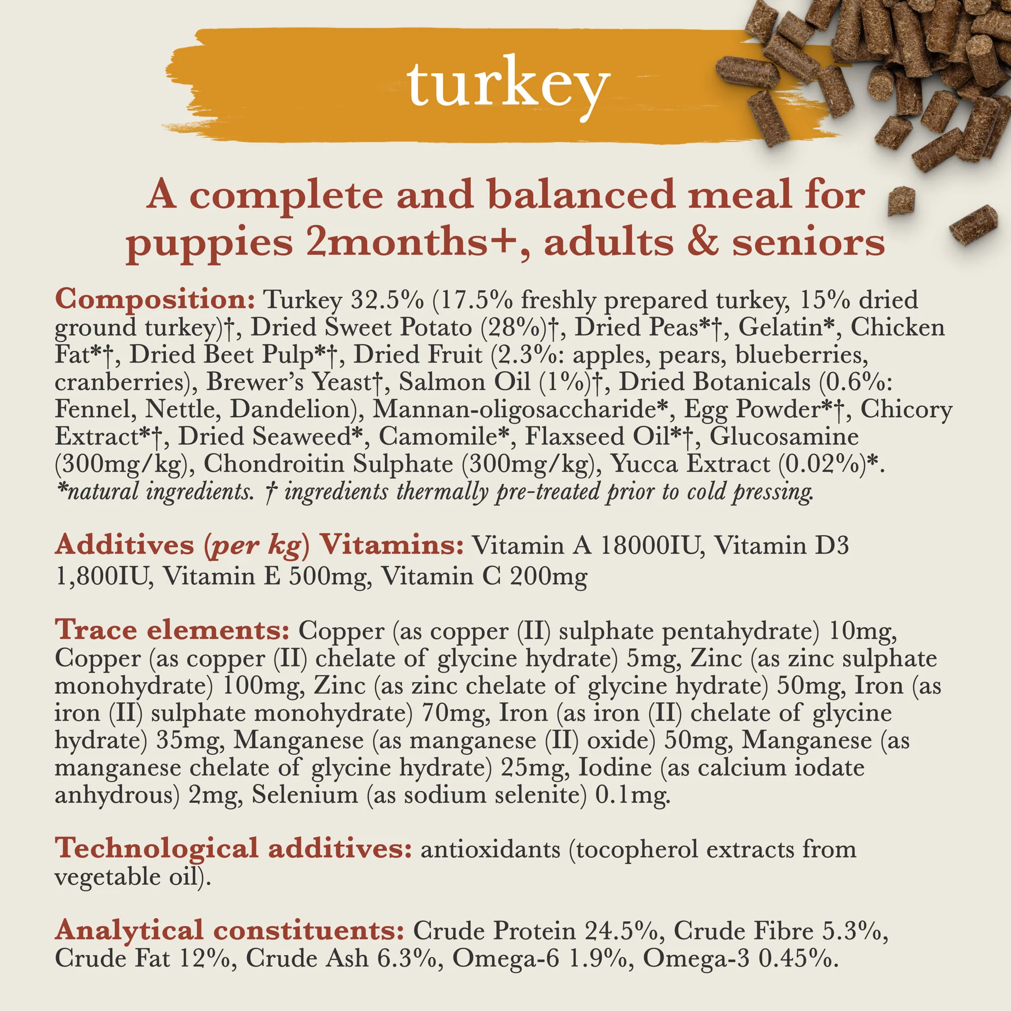 ForthgladeĀ Complete Natural Cold Pressed Dry Dog Food - Turkey with Sweet Potato 10kg - Image 6