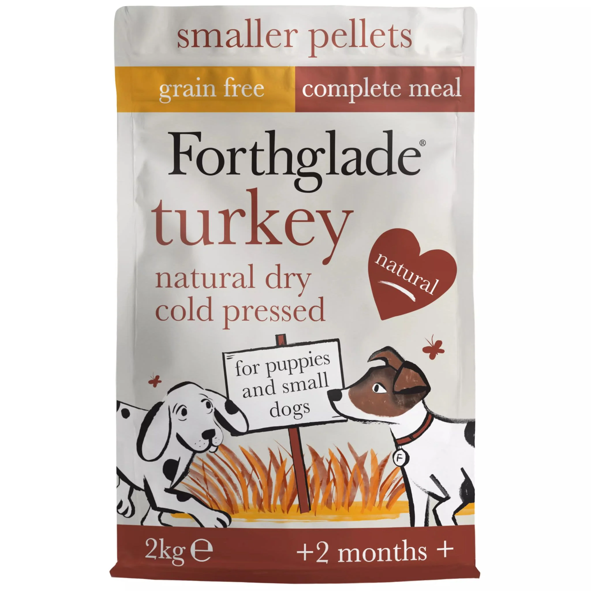 ForthgladeĀ Complete Natural Cold Pressed Small Dry Dog Food - Turkey with Sweet Potato