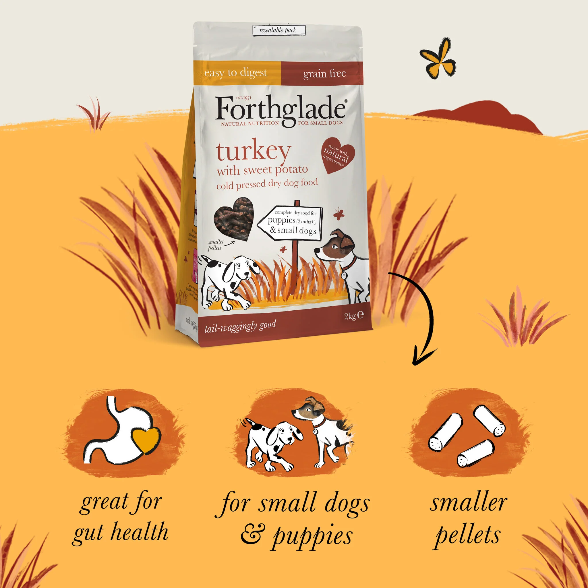 ForthgladeĀ Complete Natural Cold Pressed Small Dry Dog Food - Turkey with Sweet Potato - Image 5