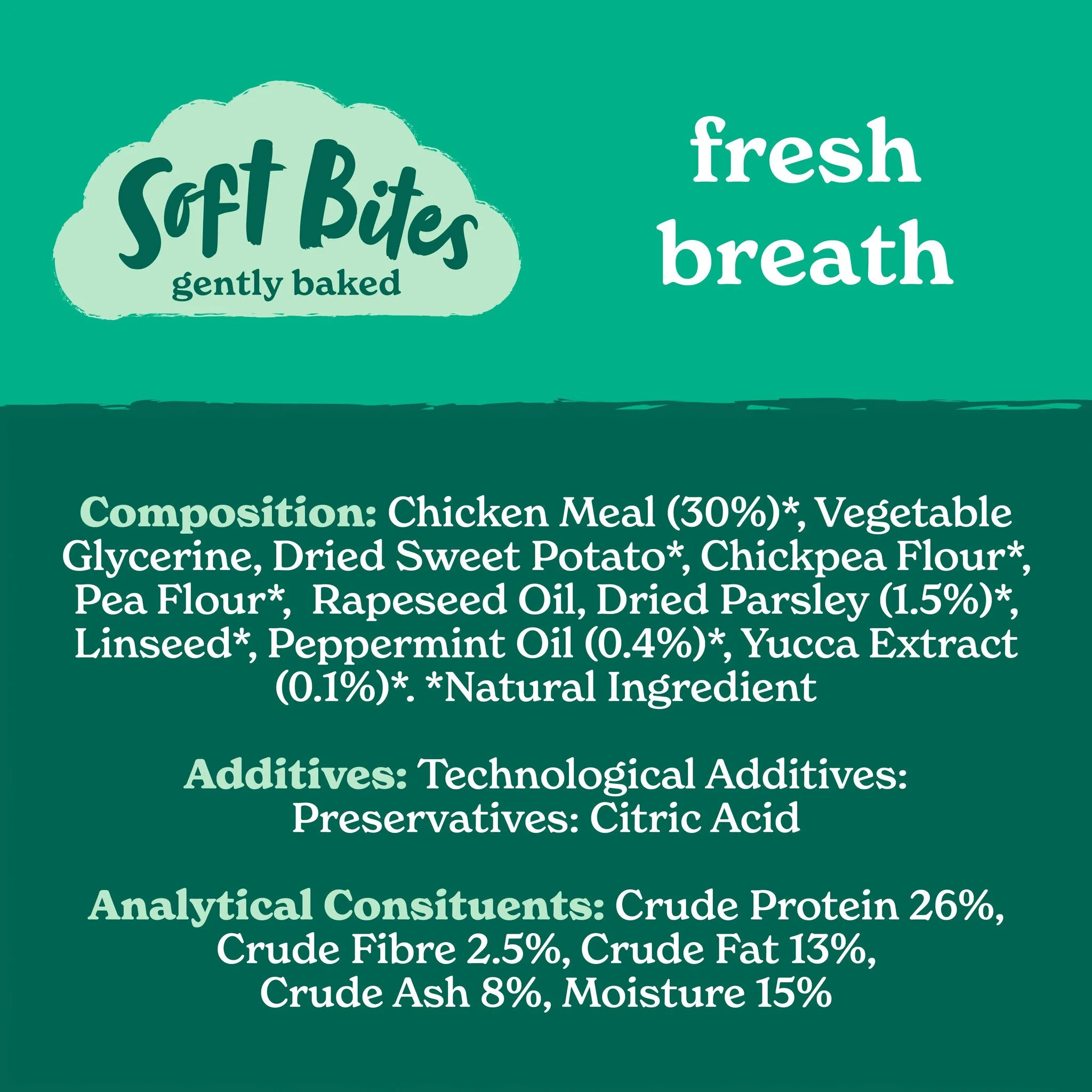 Forthglade Functional Fresh Breath Natural Soft Bites Dog Treats - Peppermint & Parsley - Image 3