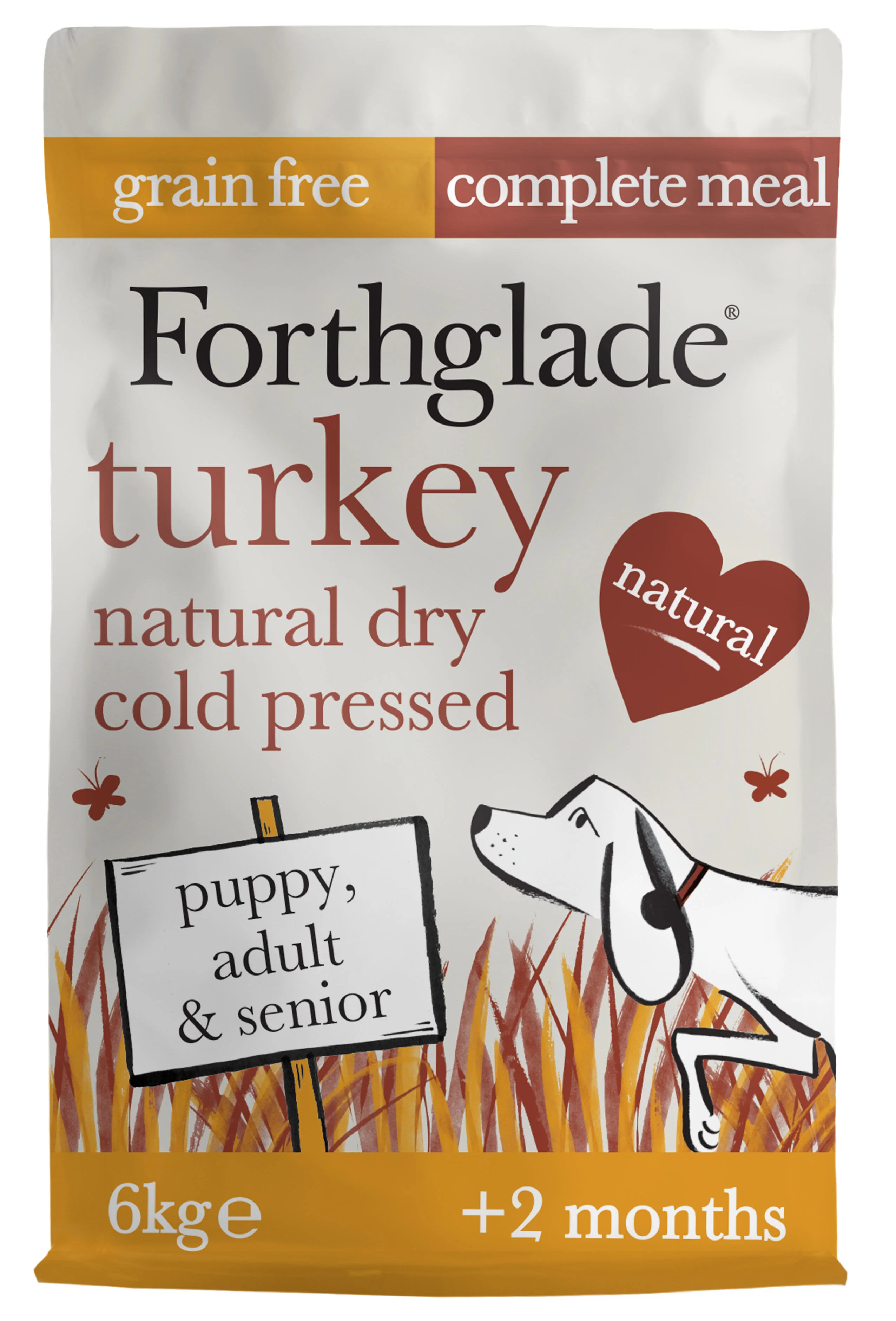 ForthgladeĀ Grain-free Cold Pressed Adult Dry Dog Food - Turkey with Sweet Potato