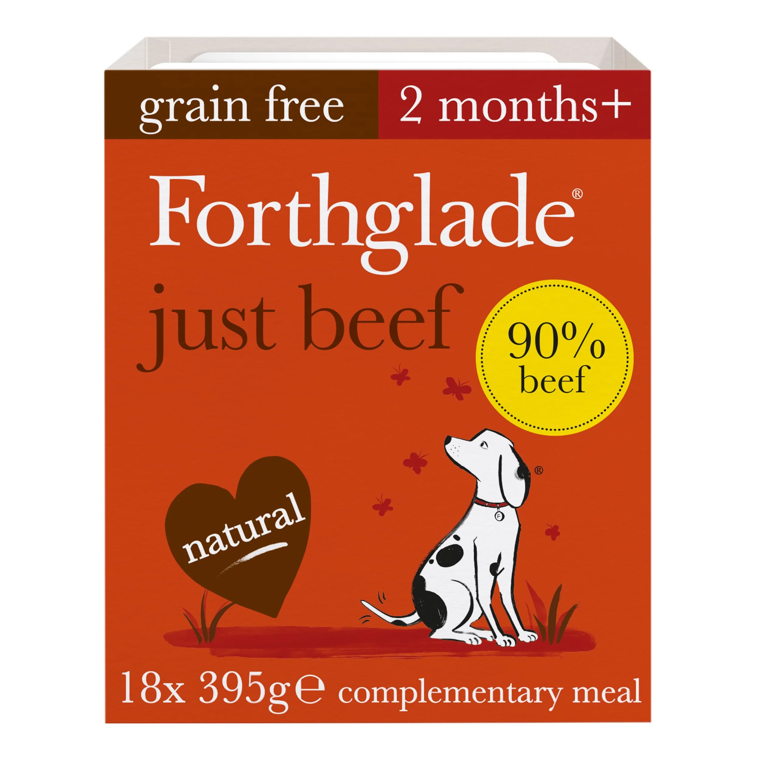 Forthglade Just Complementary 2 Months+ Grain-free Wet Dog Food - Beef - Image 2