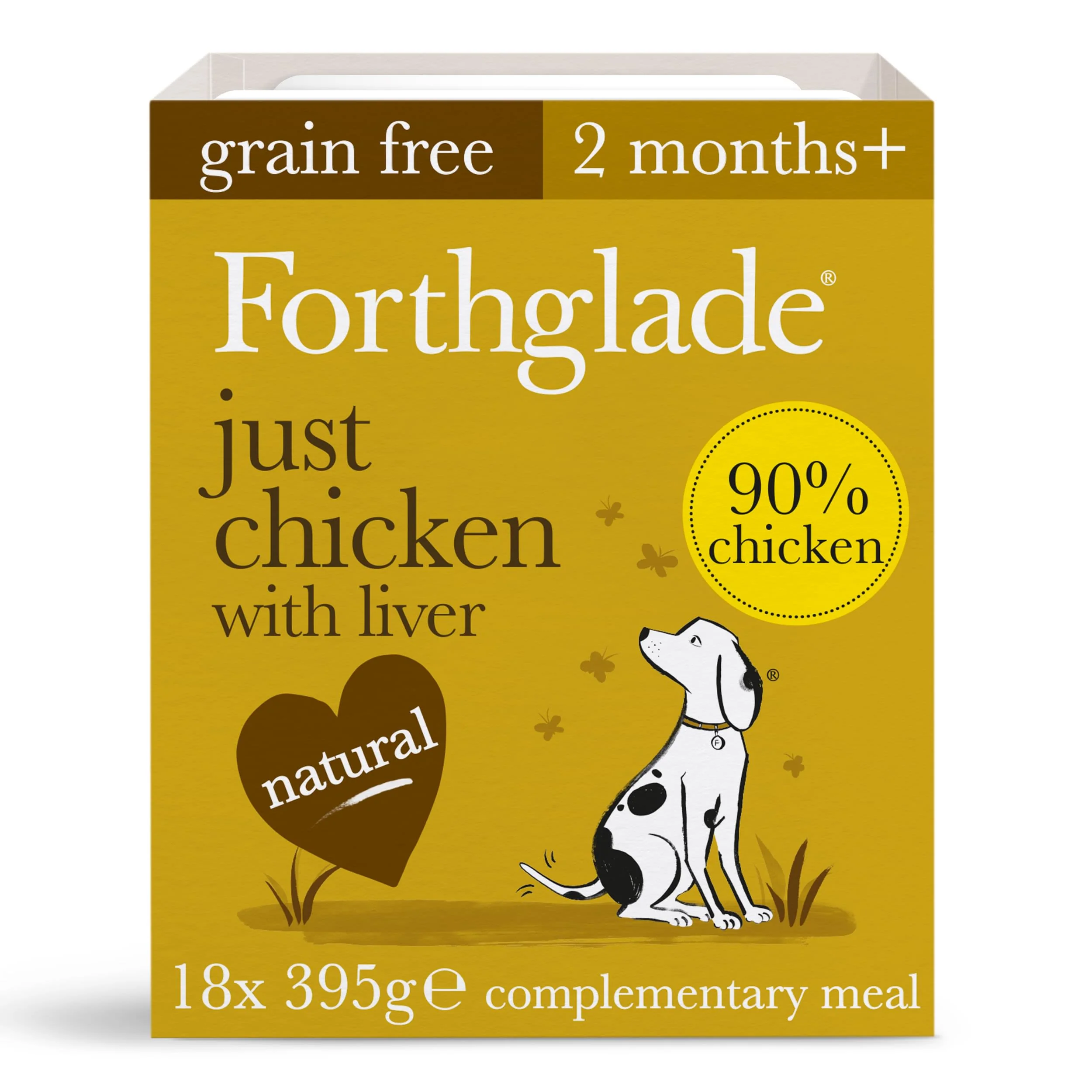 Forthglade Just Complementary 2 Months+ Grain-free Wet Dog Food - Chicken with Liver - Image 2